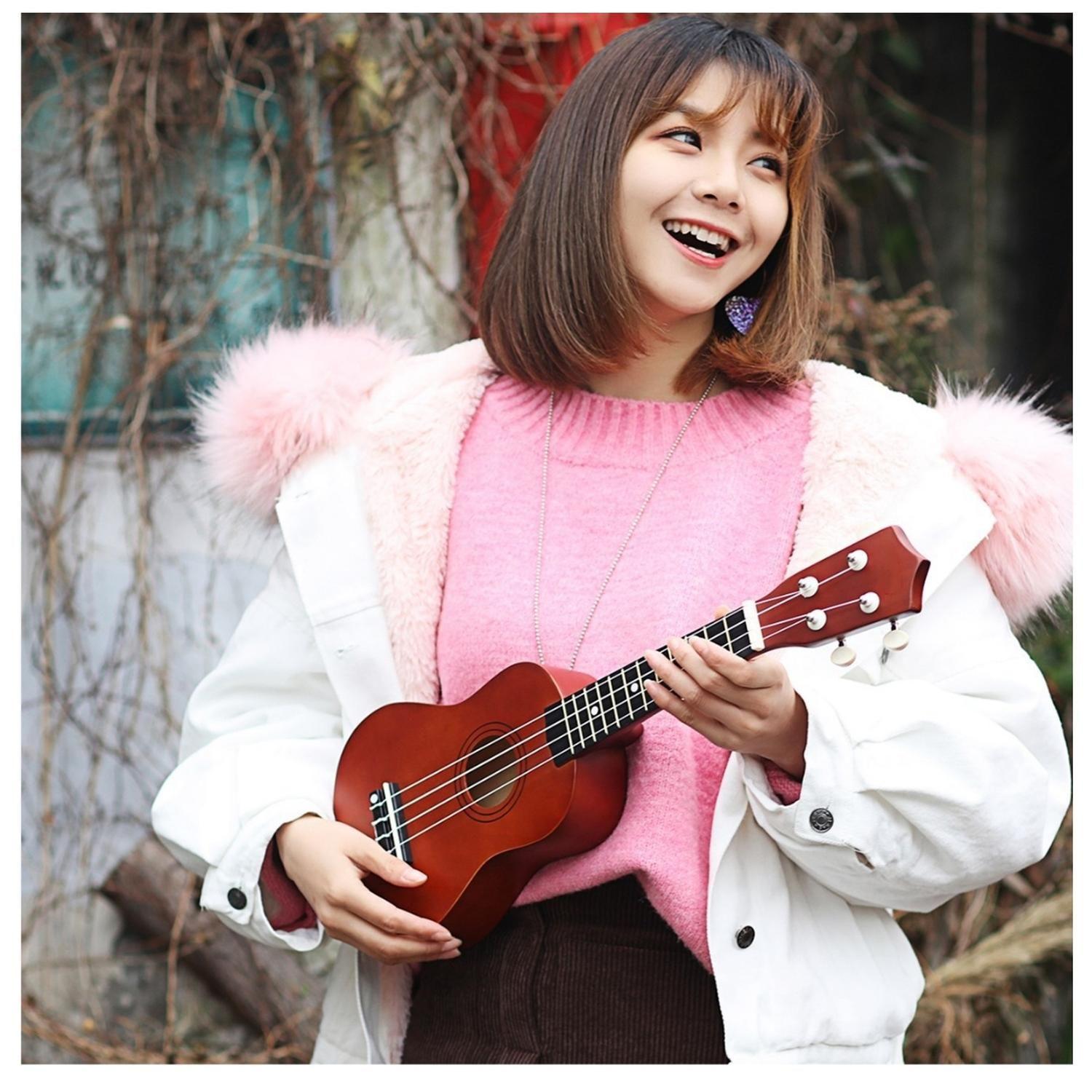 Ukelele 21" Cafe Oscuro Incluye Funda-4