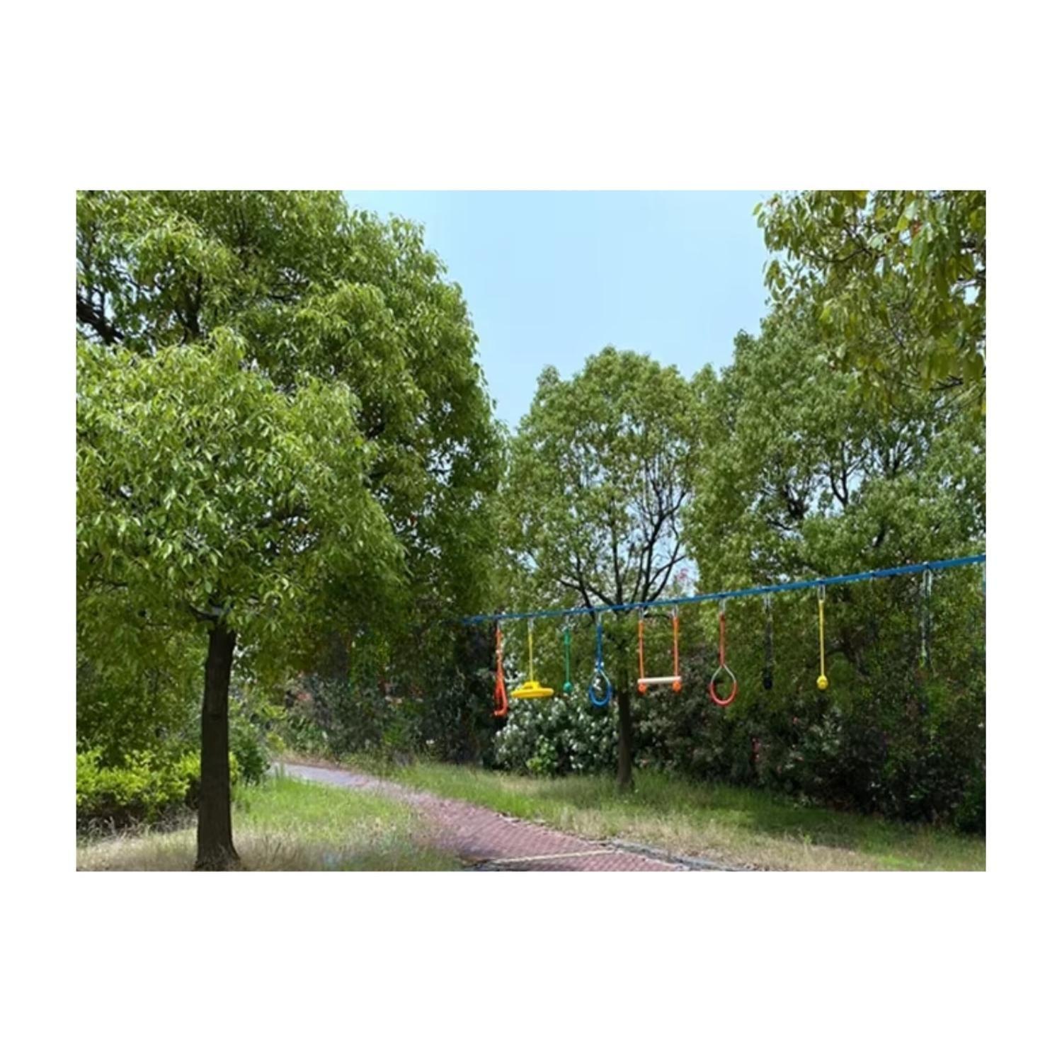 Juego Obstáculos 6 Kit Carrera Ninja Warrior Slackline Niños-9