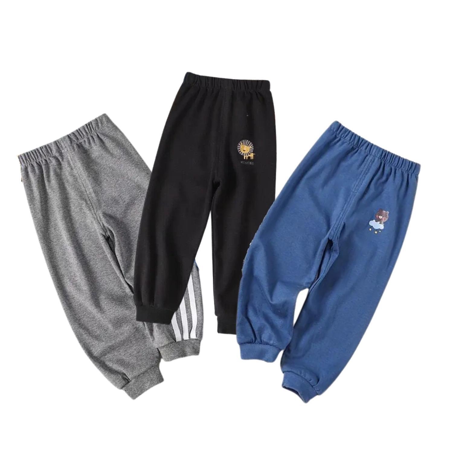 Pack 3 Pantalon De Buzo Niño Deporte Con Puño Algodón-0