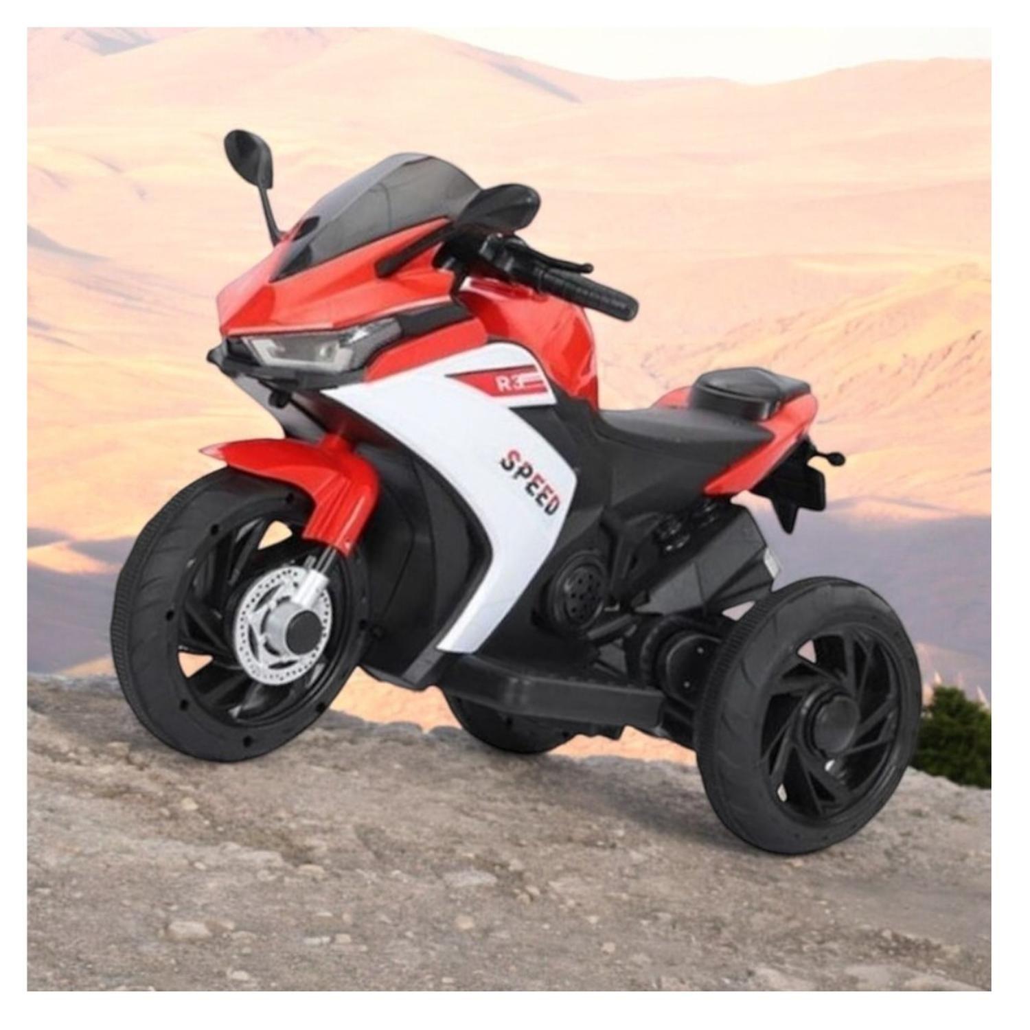 Moto Electrica Auto Juguete Kq Grande Luz Sonido Roja 3 Rued-5