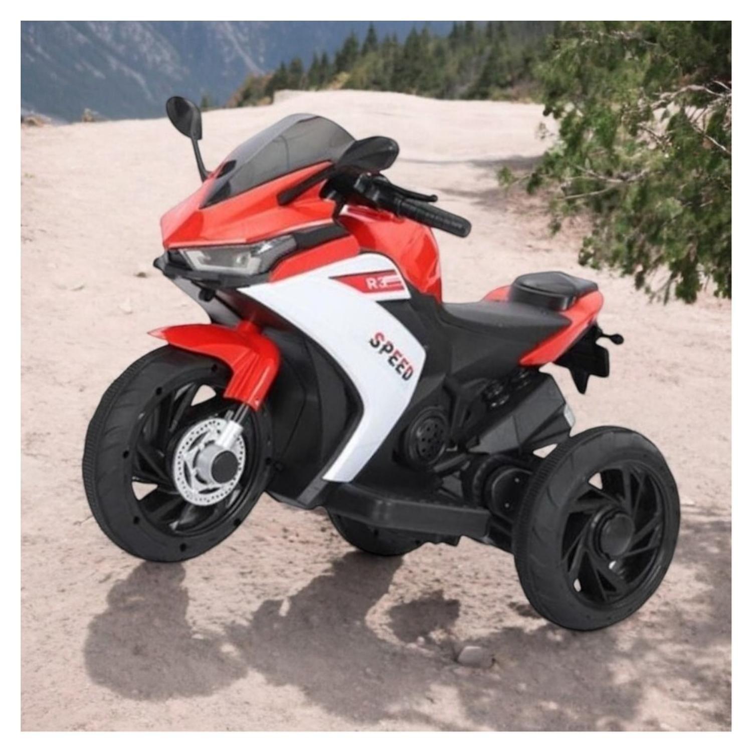 Moto Electrica Auto Juguete Kq Grande Luz Sonido Roja 3 Rued-7