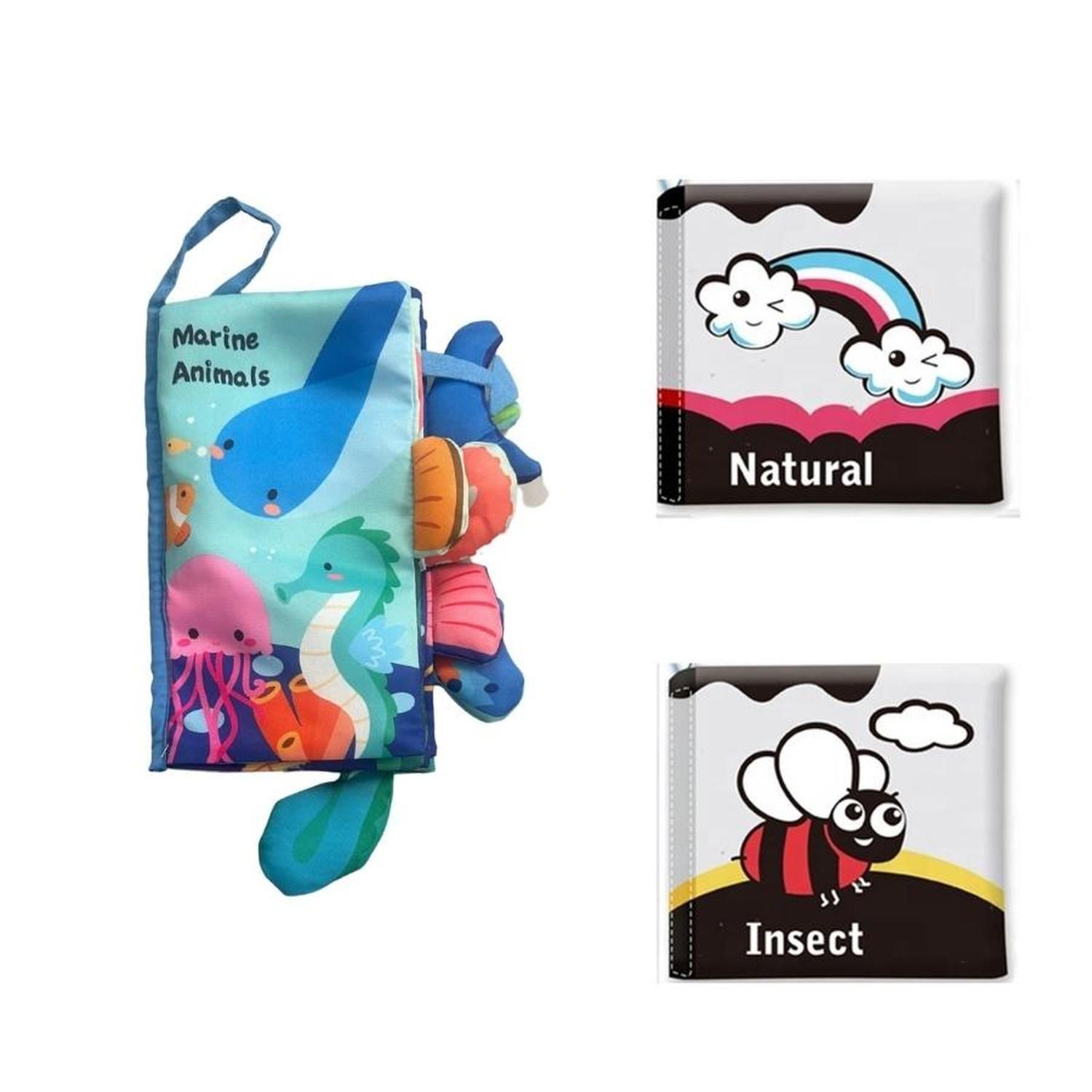 Pack 3 Libro Sensorial Colas 3D Interactivo Alto Contraste-0