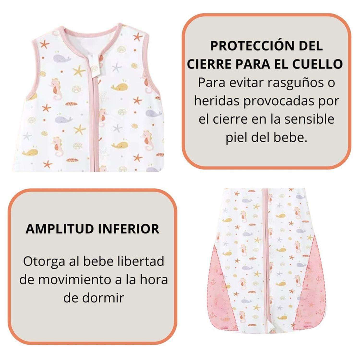 Saquito Dormir Bebe Tog 0,5 Algodon Ultraliviano Ballenitas-1