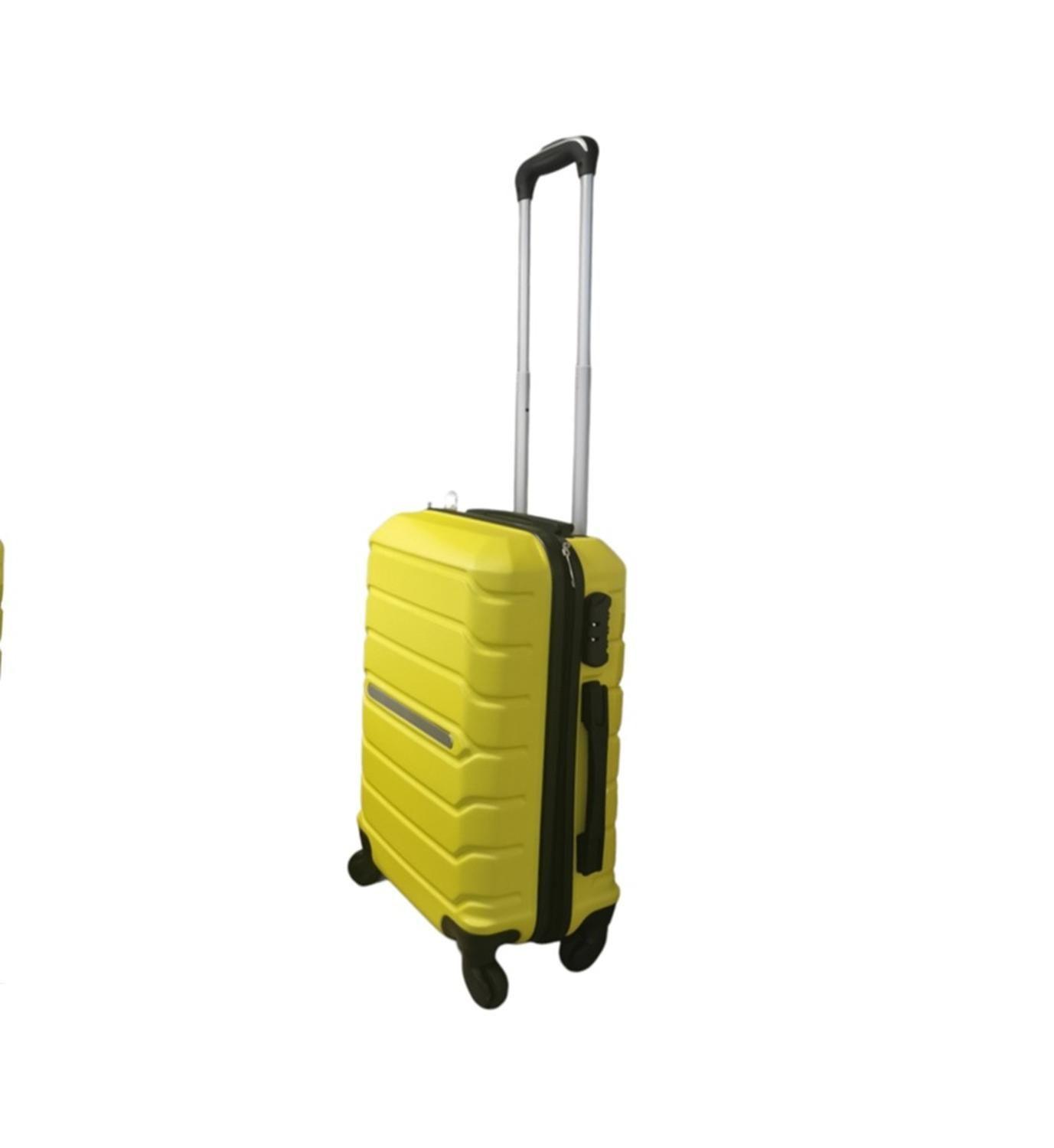 Maleta Viaje Pequeña Abs Resistente Talla S Amarilla Para Cabina-0