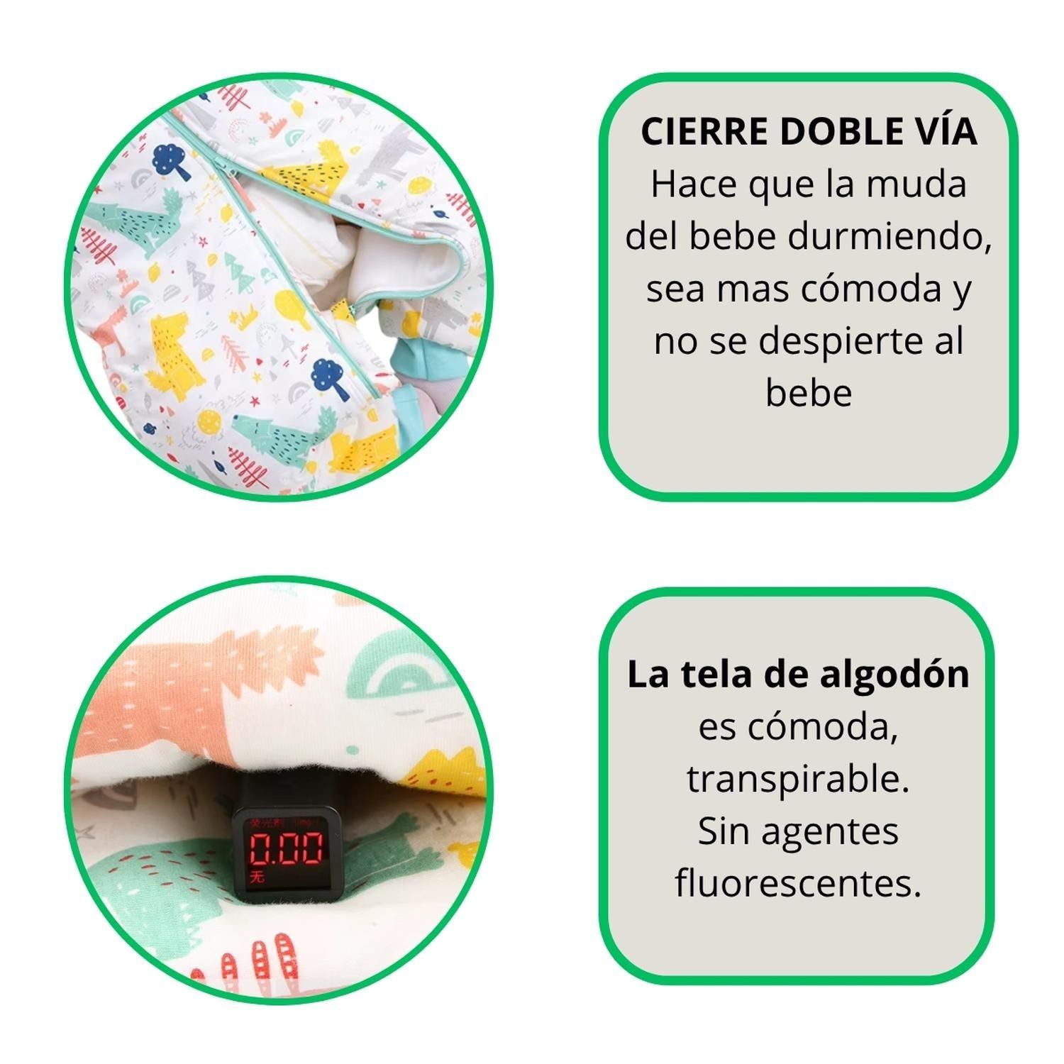 Saquito De Dormir Bebe Pijama Con Pie Tog 1.5 Saco Dormir-2