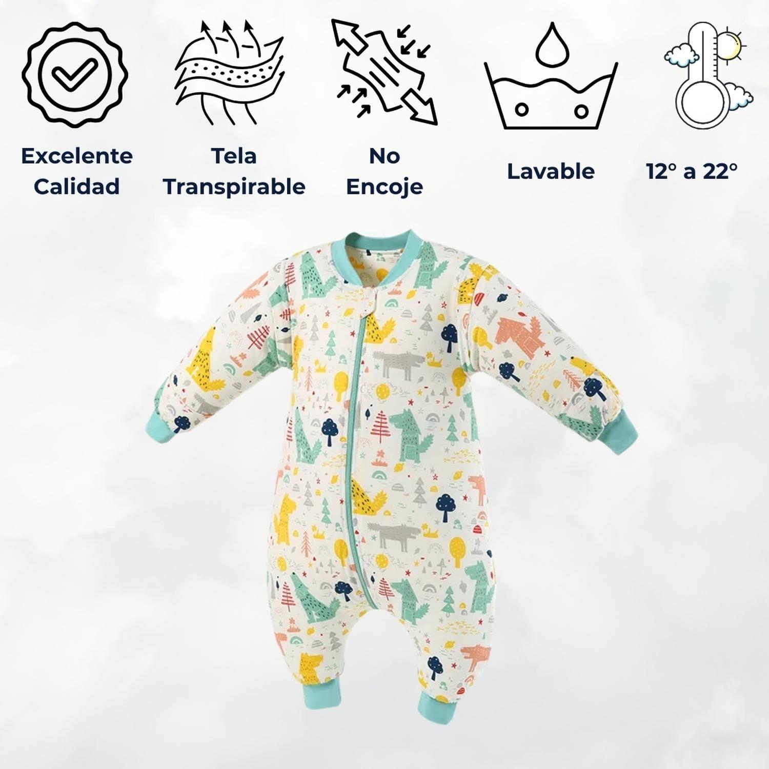 Saquito De Dormir Bebe Pijama Con Pie Tog 1.5 Saco Dormir-3