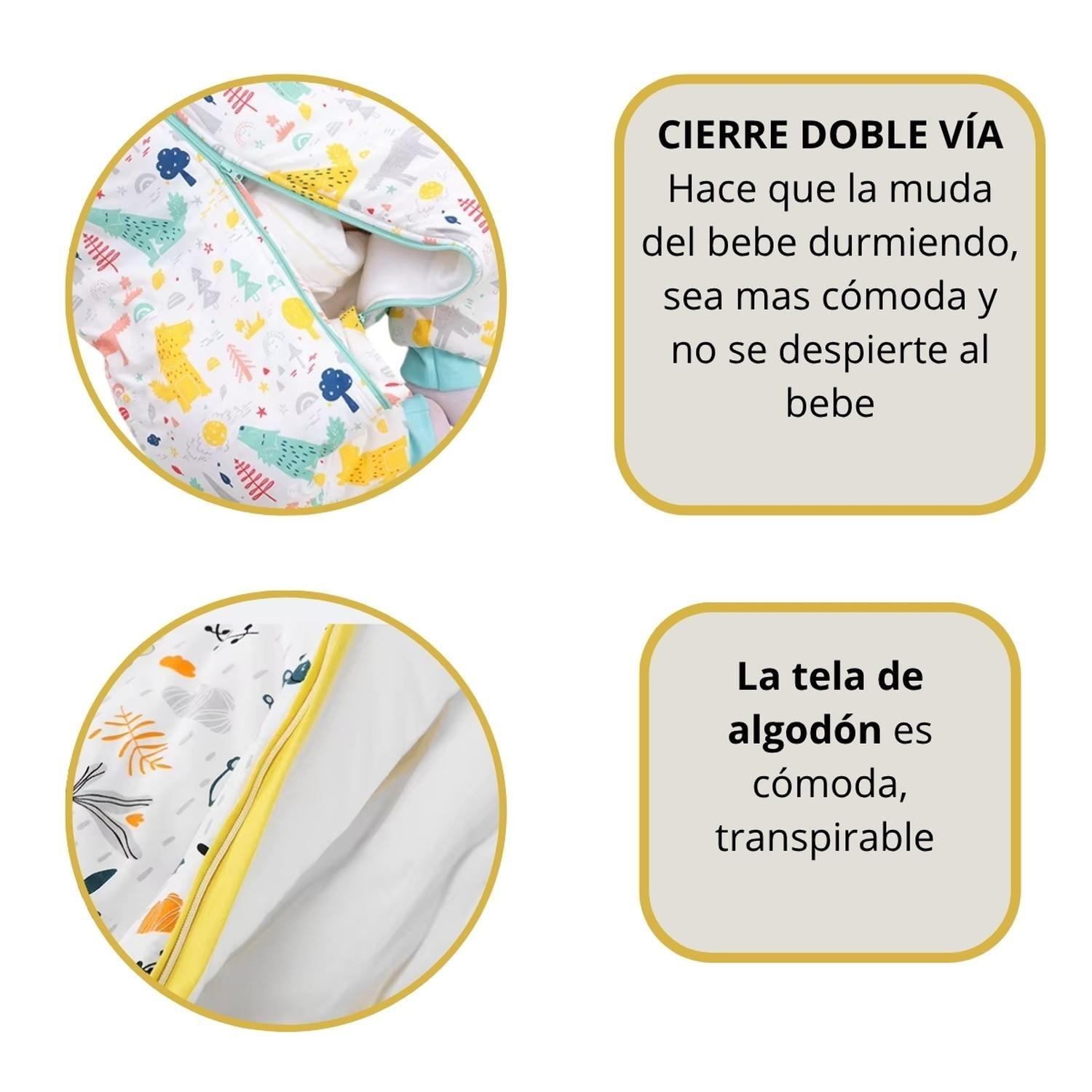 Saquito De Dormir Bebe Pijama Con Pie Tog 1.5 Saco Dormir-2