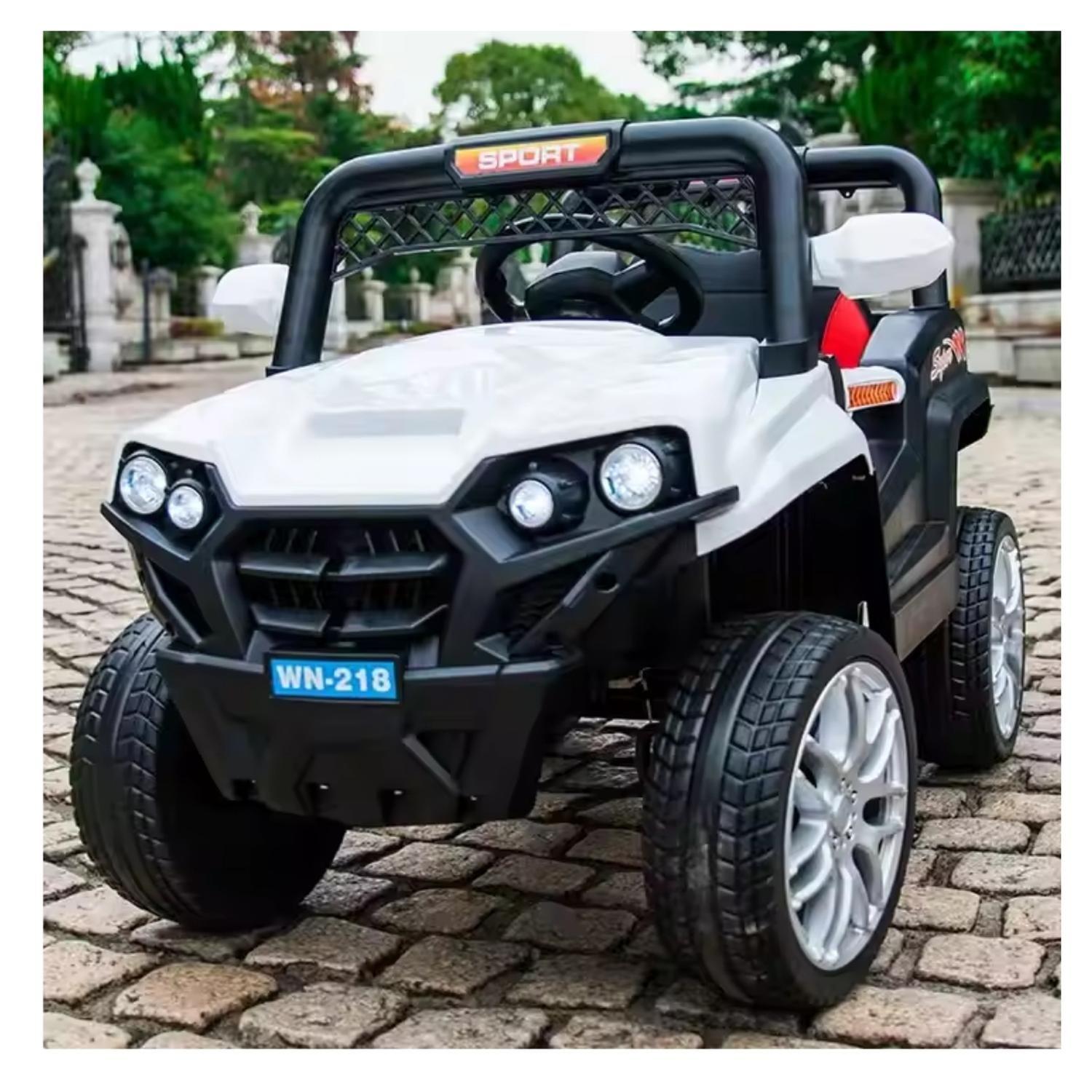 Auto Electrico Infantil Jeep Batería Con Control 2069 Blanco-2