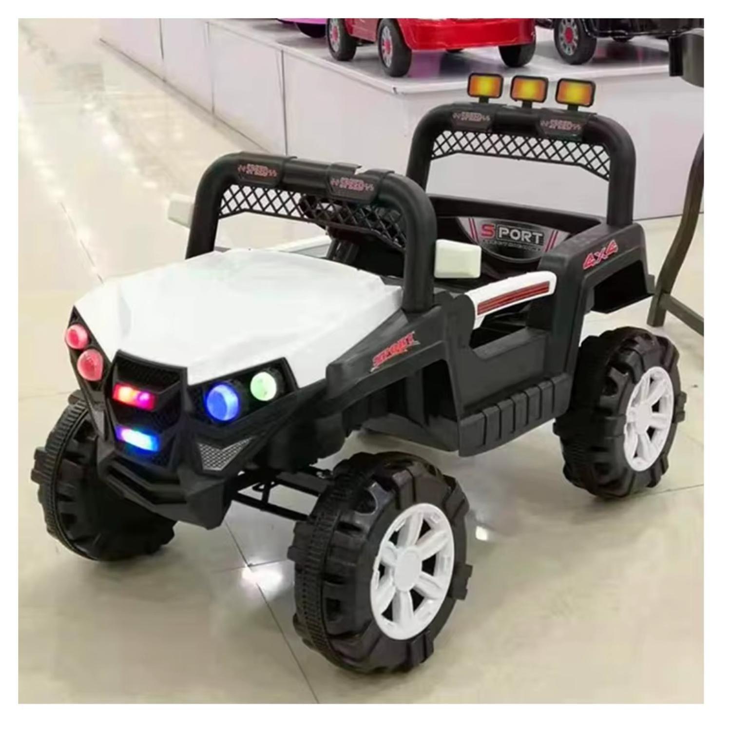 Auto Electrico Infantil Jeep Batería Con Control 2069 Blanco-3