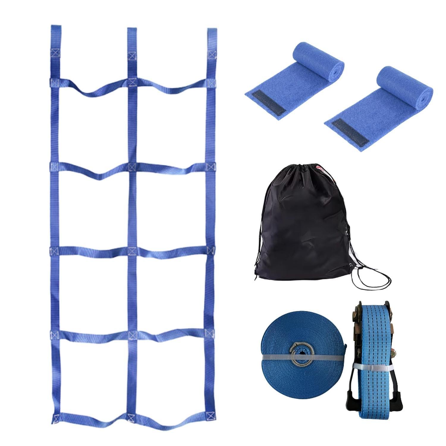 Juego Obstáculos Niños Carrera 7 Kit Ninja Warrior Slackline-6