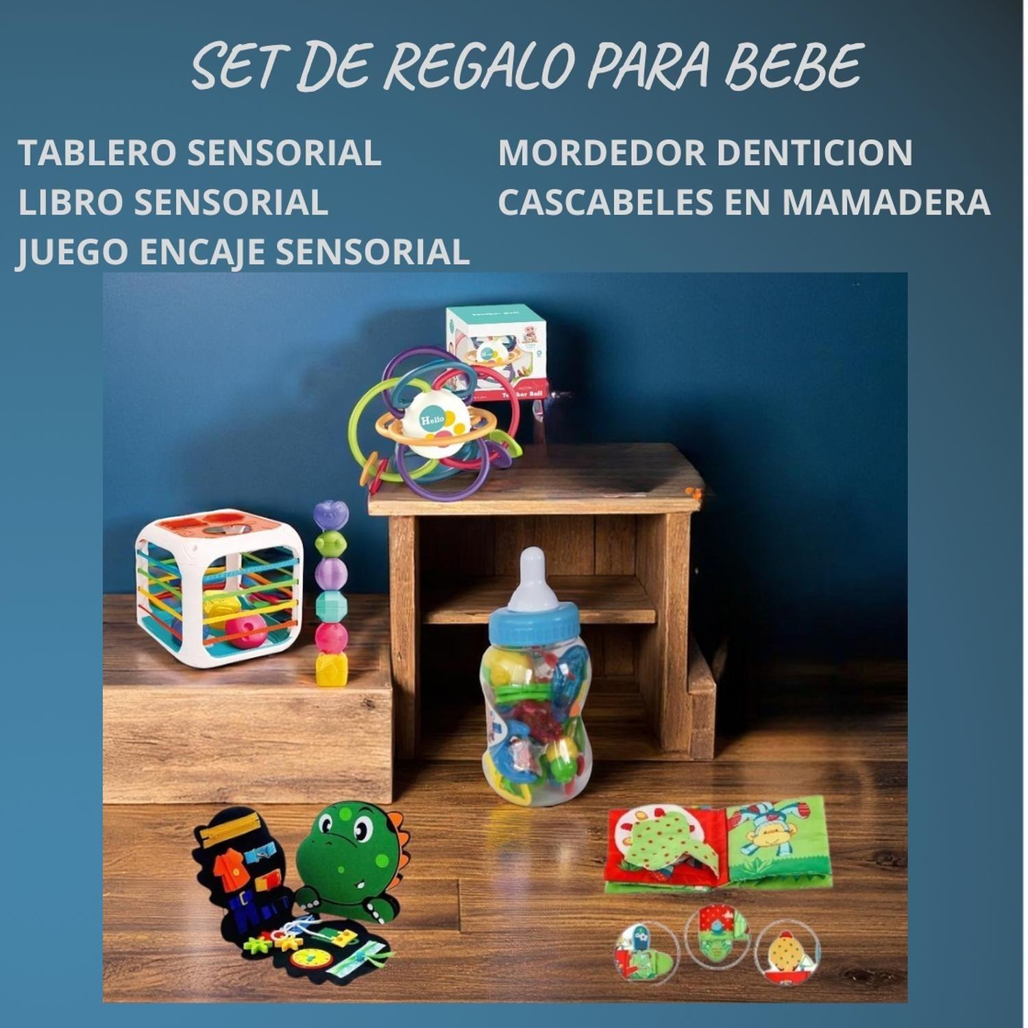 Set Regalo Sensorial Bebe Recien Nacido Niño #4 en Caja 5 Piezas-2