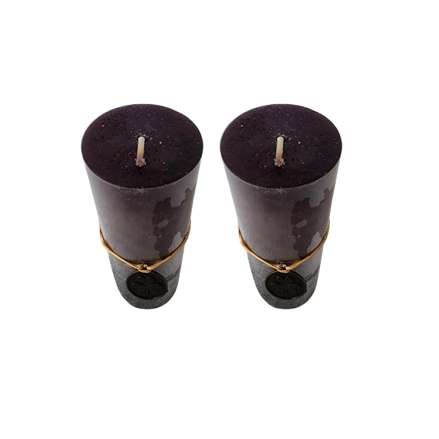 Vela Velon Cirio Alto 15cm. Aromatico Pack 2 Unidades Negro-1