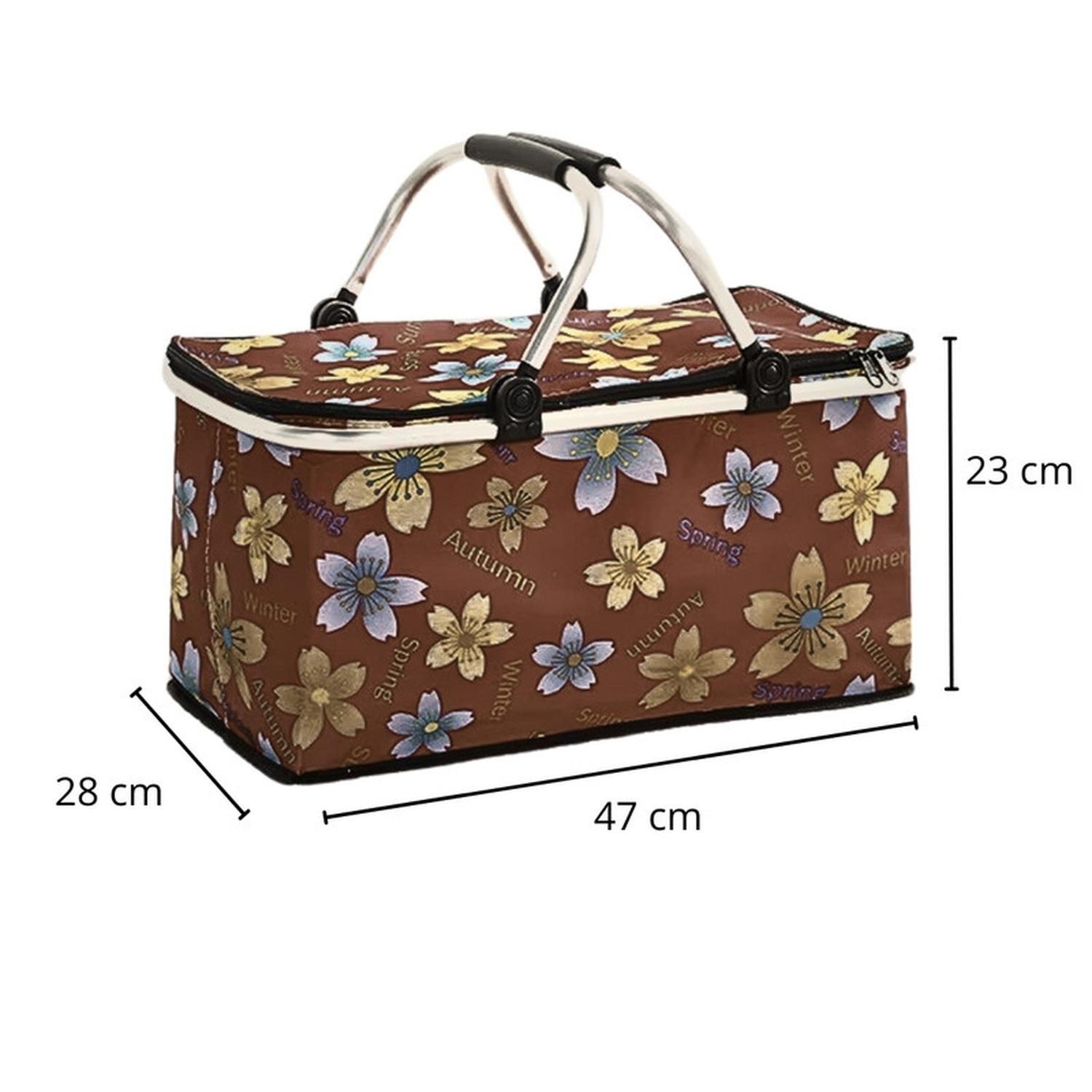 Bolso Termico Plegable Margaritas Cooler Canasta Picnic-3
