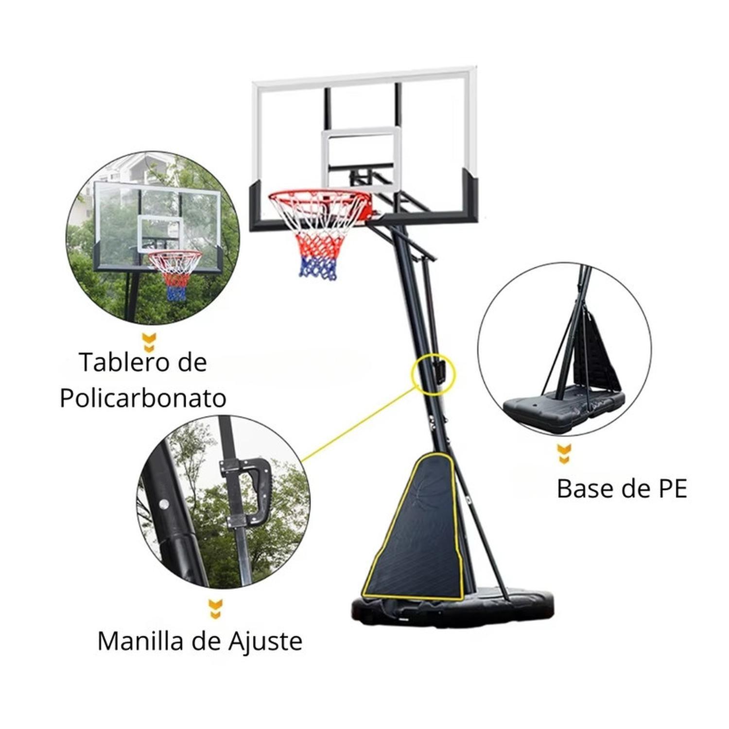 Aro Basketball Basquetbol Profesional Portatil Regulable-3