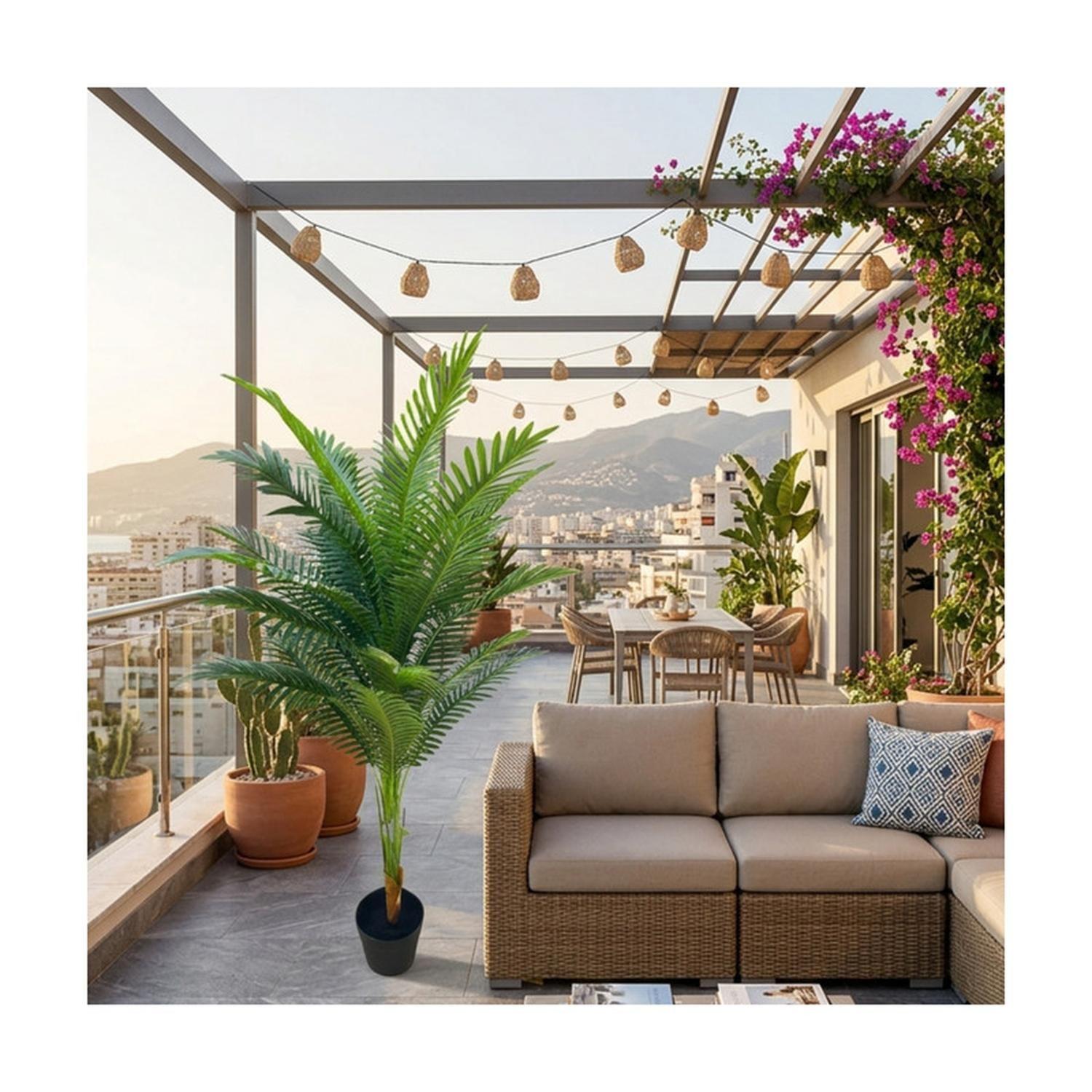 Planta Artificial Palmera Areca Decorativa 130 cm-6