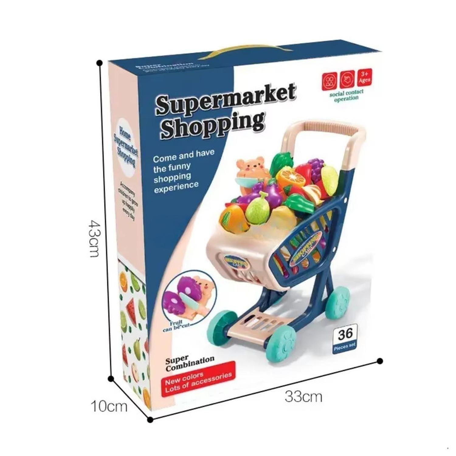 Carro Supermercado Juguete Carrito Compras 36 Piezas-6