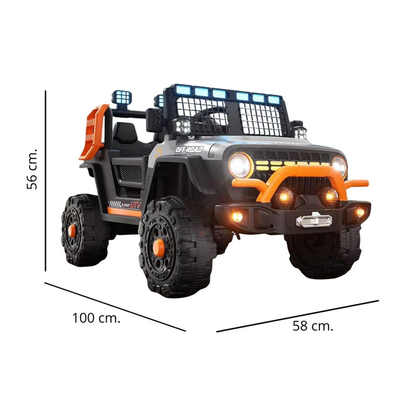 Auto Eléctrico Infantil Jeep Blaze Batería Control Gris-5