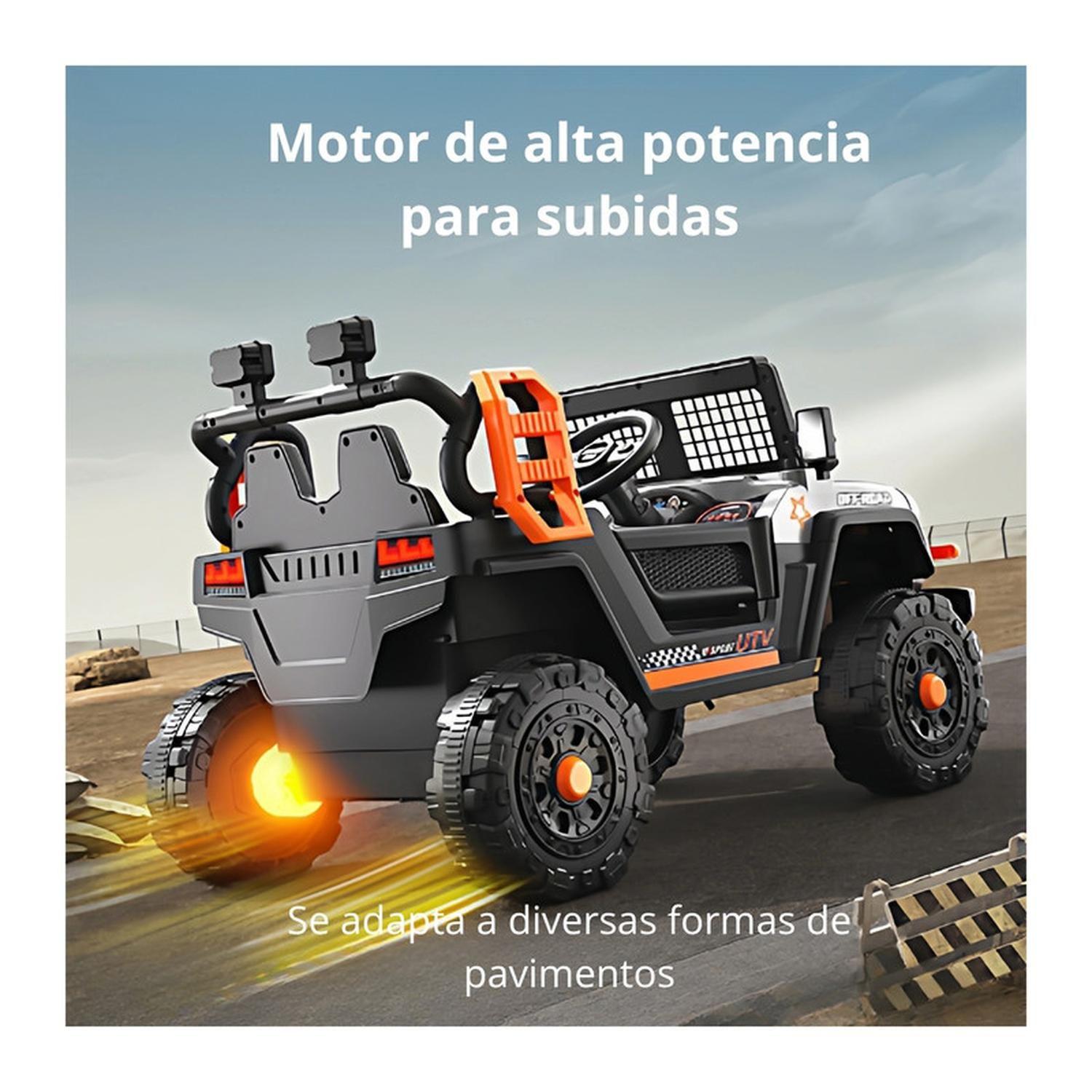 Auto Eléctrico Infantil Jeep Blaze Batería Control Gris-7