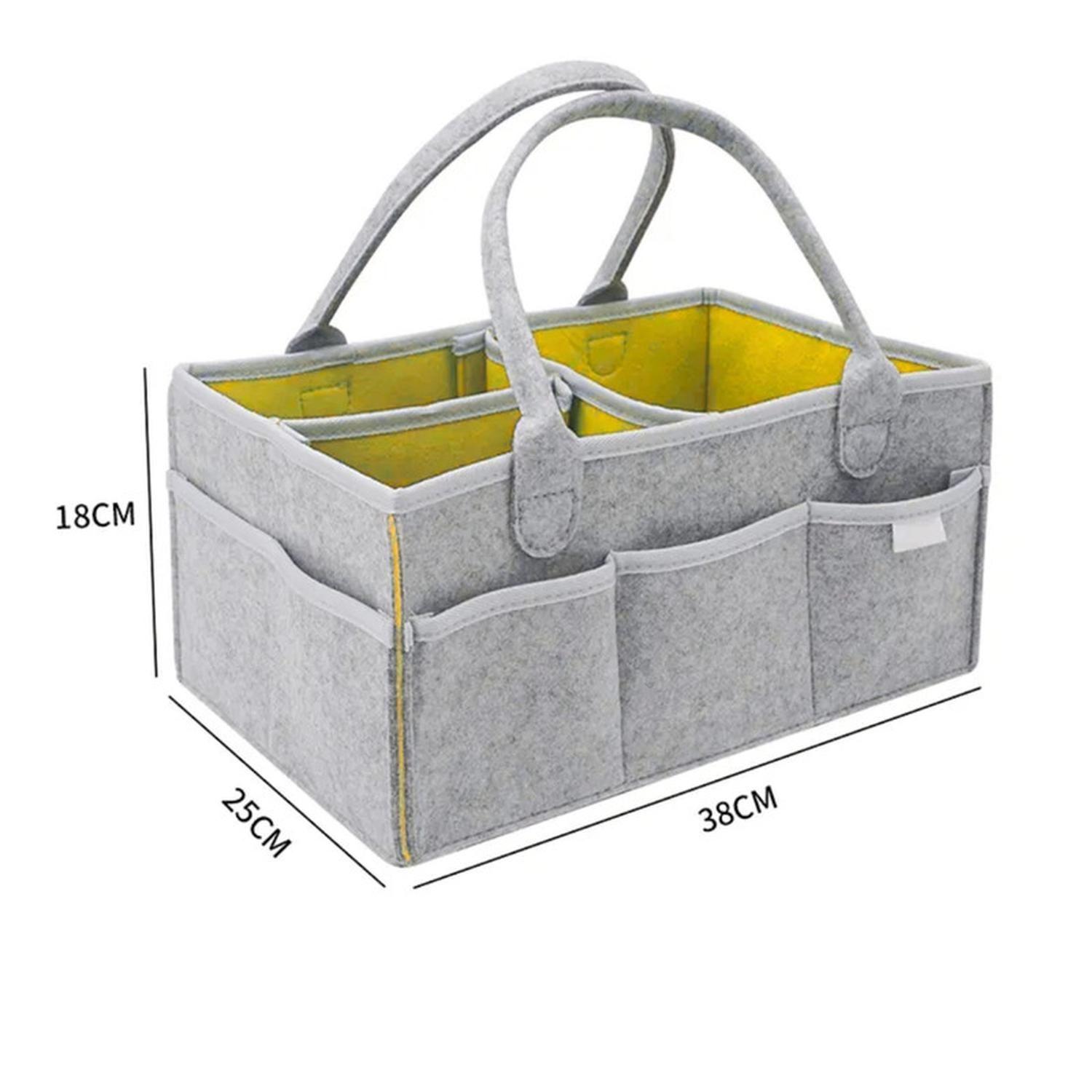 Organizador De Pañales Deluxe Para Mudador Amarillo-3
