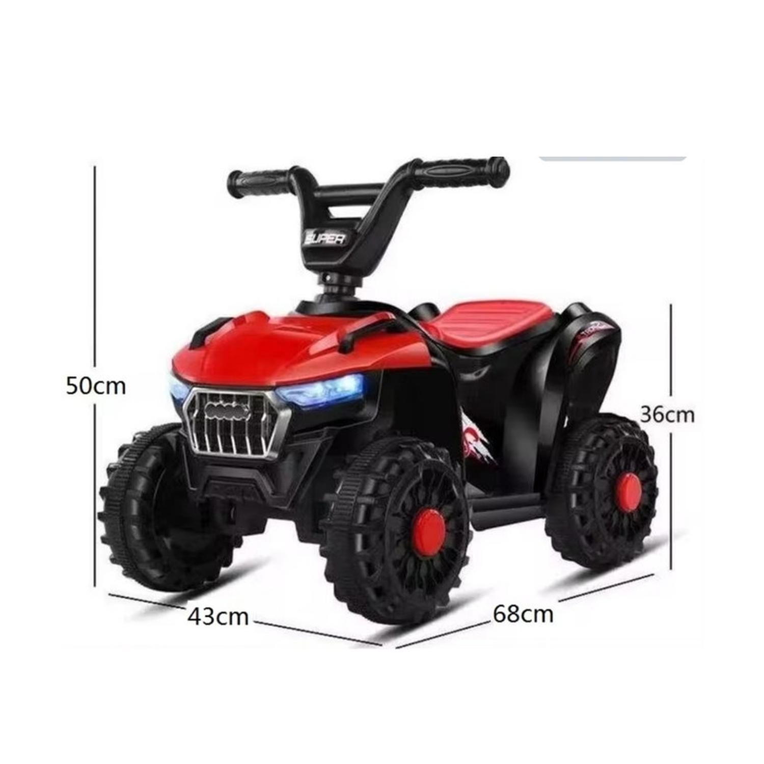 Cuatrimoto Auto Electrico Niño A Bateria Luz Y Sonido Roja-2