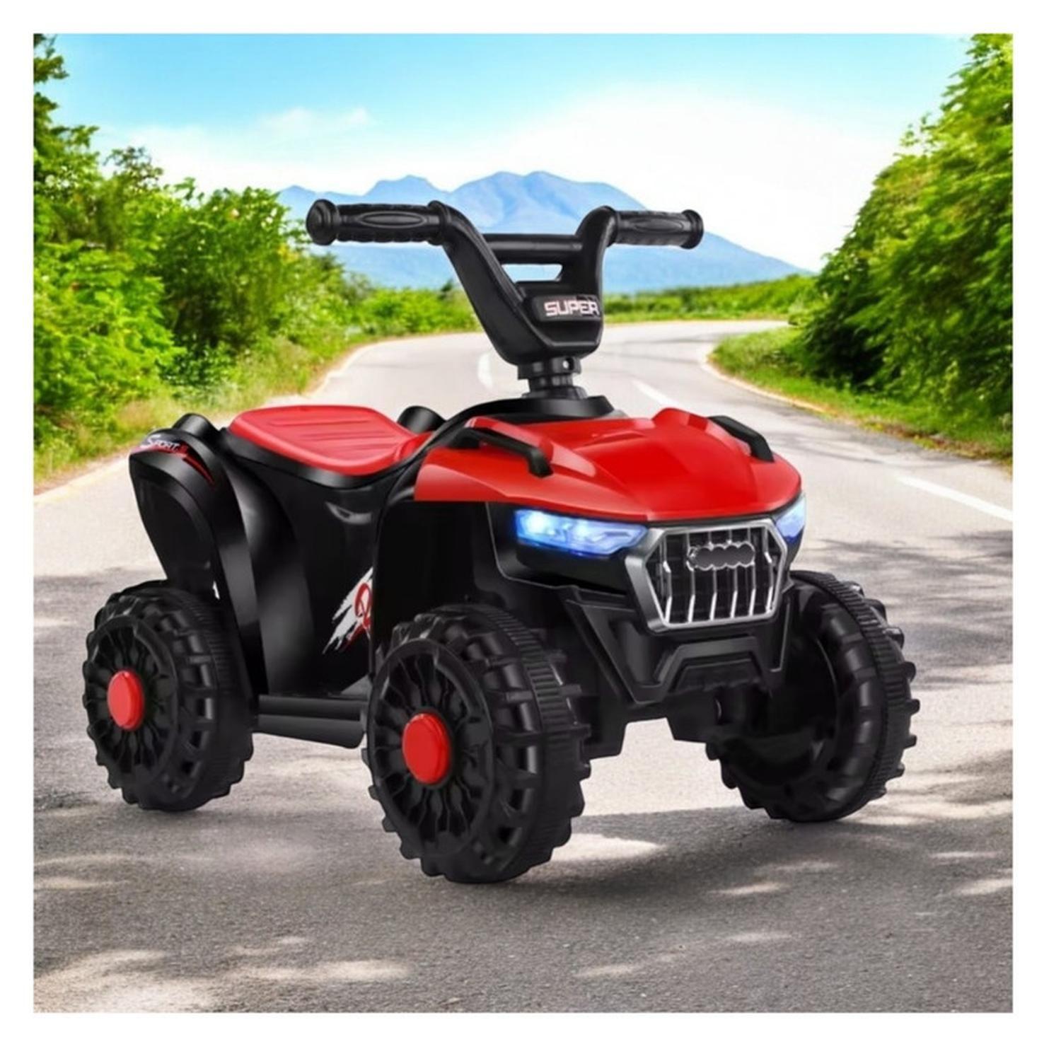 Cuatrimoto Auto Electrico Niño A Bateria Luz Y Sonido Roja-2