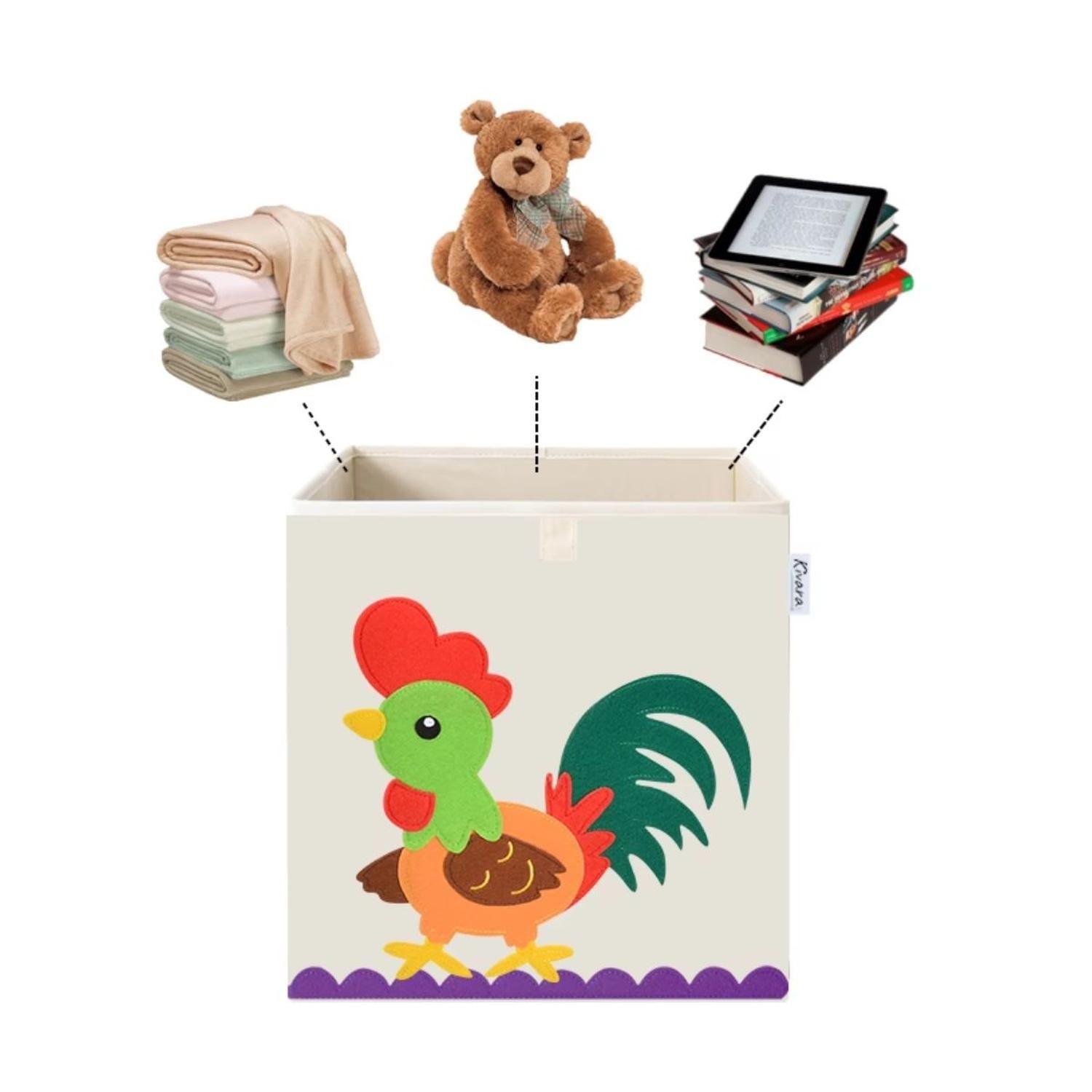 Caja Organizador Juguetes Ropa Infantil Kivara Gallo-4
