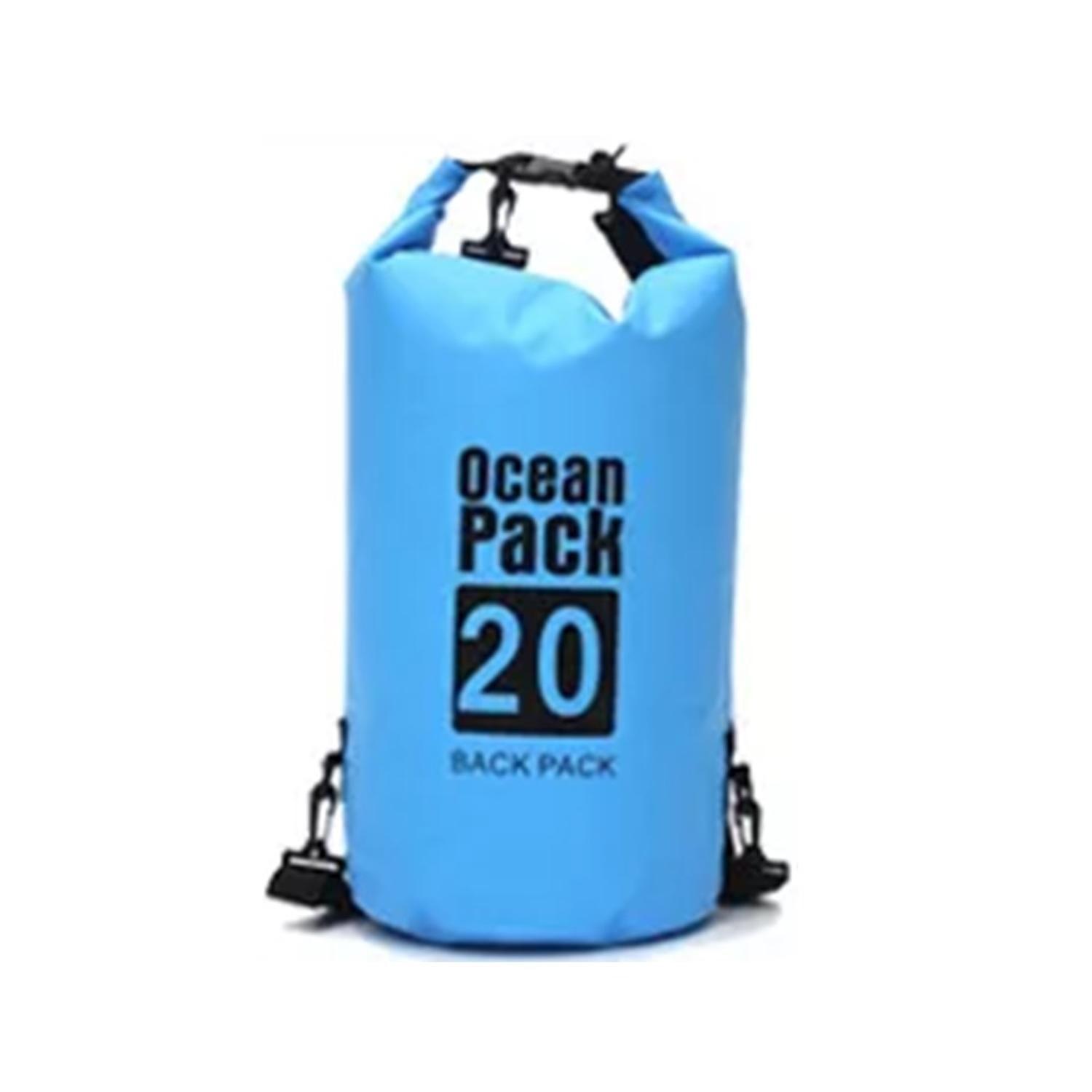 Bolso Seco Impermeable 20L Celeste-3