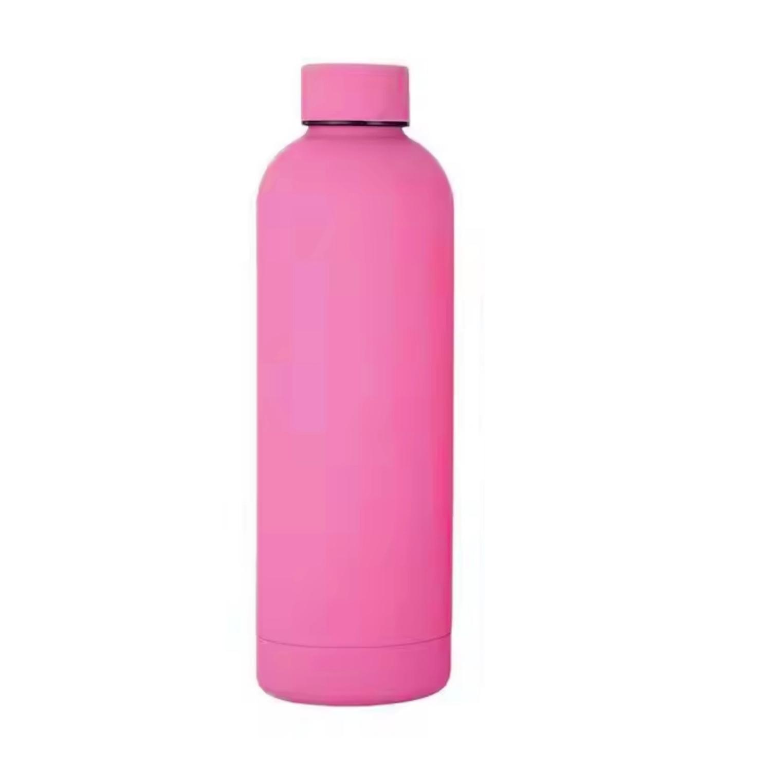 Botella Agua Acero Inoxidable 750 ML. Rosa Acabado Suave-0