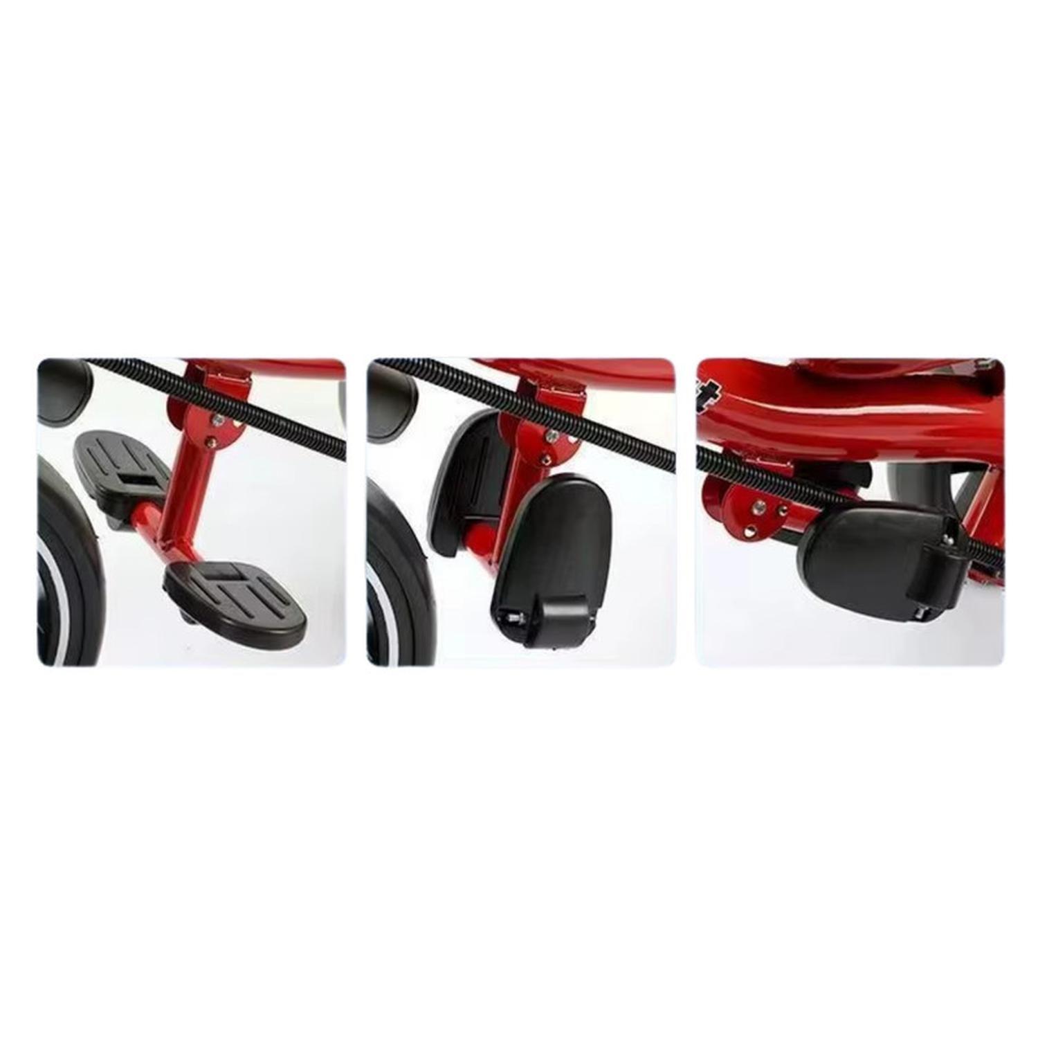 Triciclo Infantil Mango De Empuje Alto Asiento Grande Rojo-6