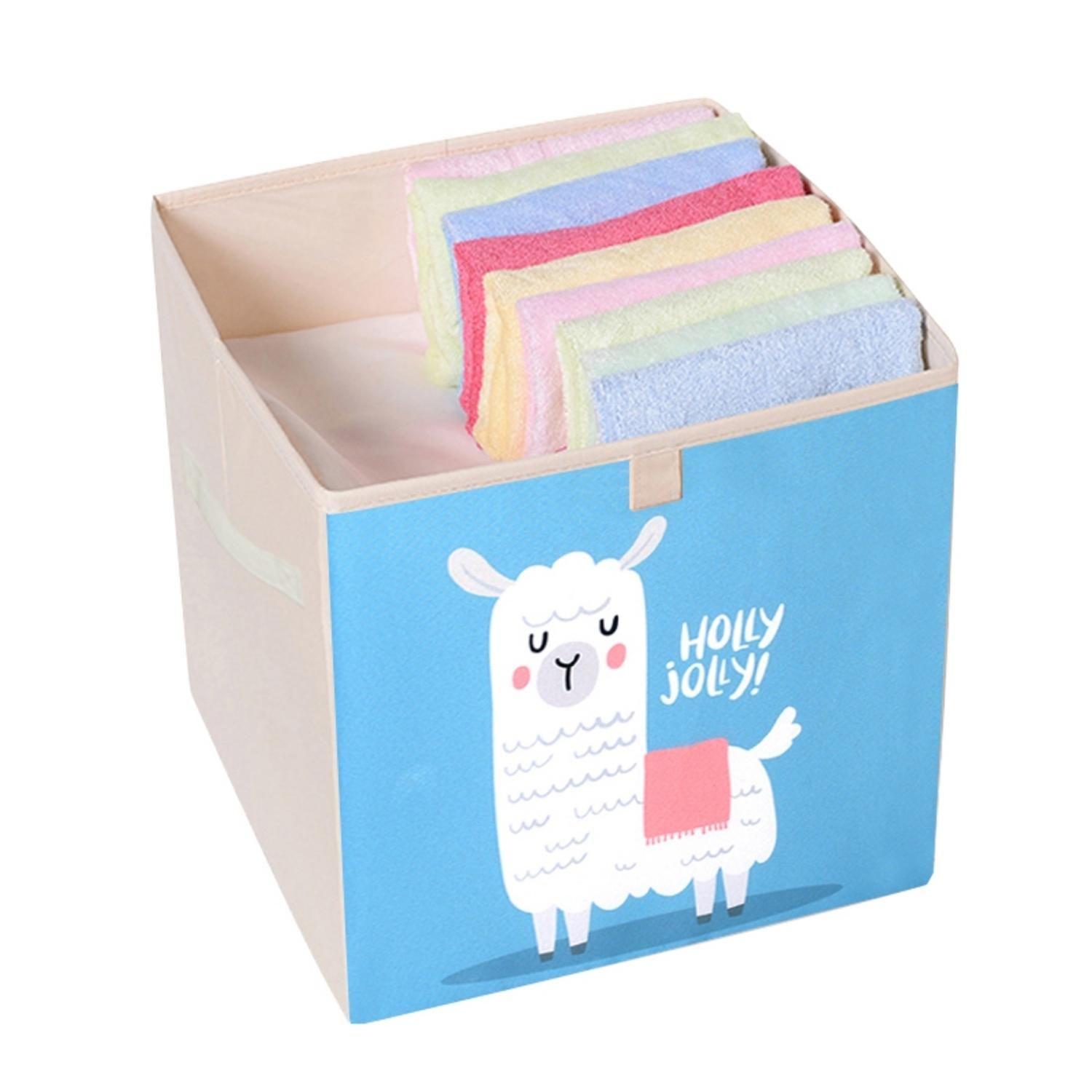 Caja Organizadora Juguetes Ropa Infantil Llama Holly Azul-0