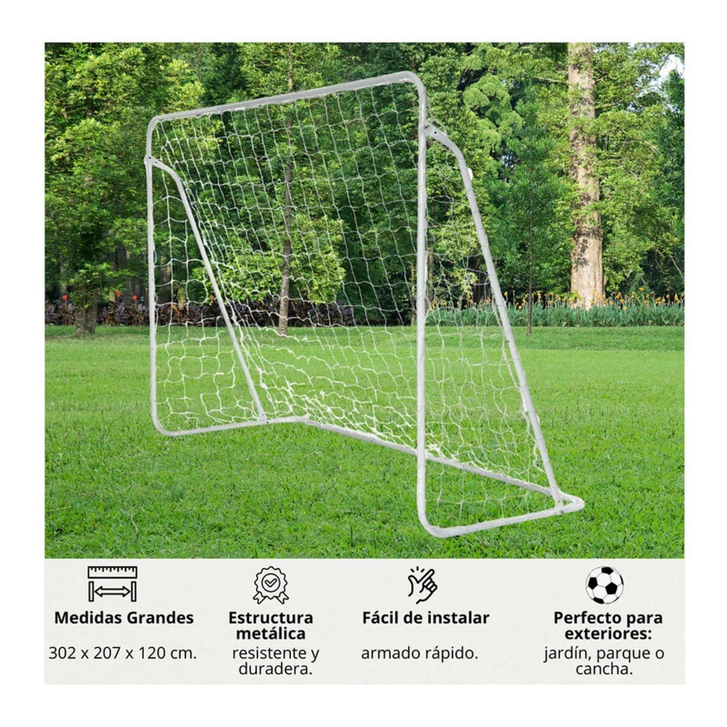 Arco De Fútbol Grande Metálico 302x207x120 Cm-5