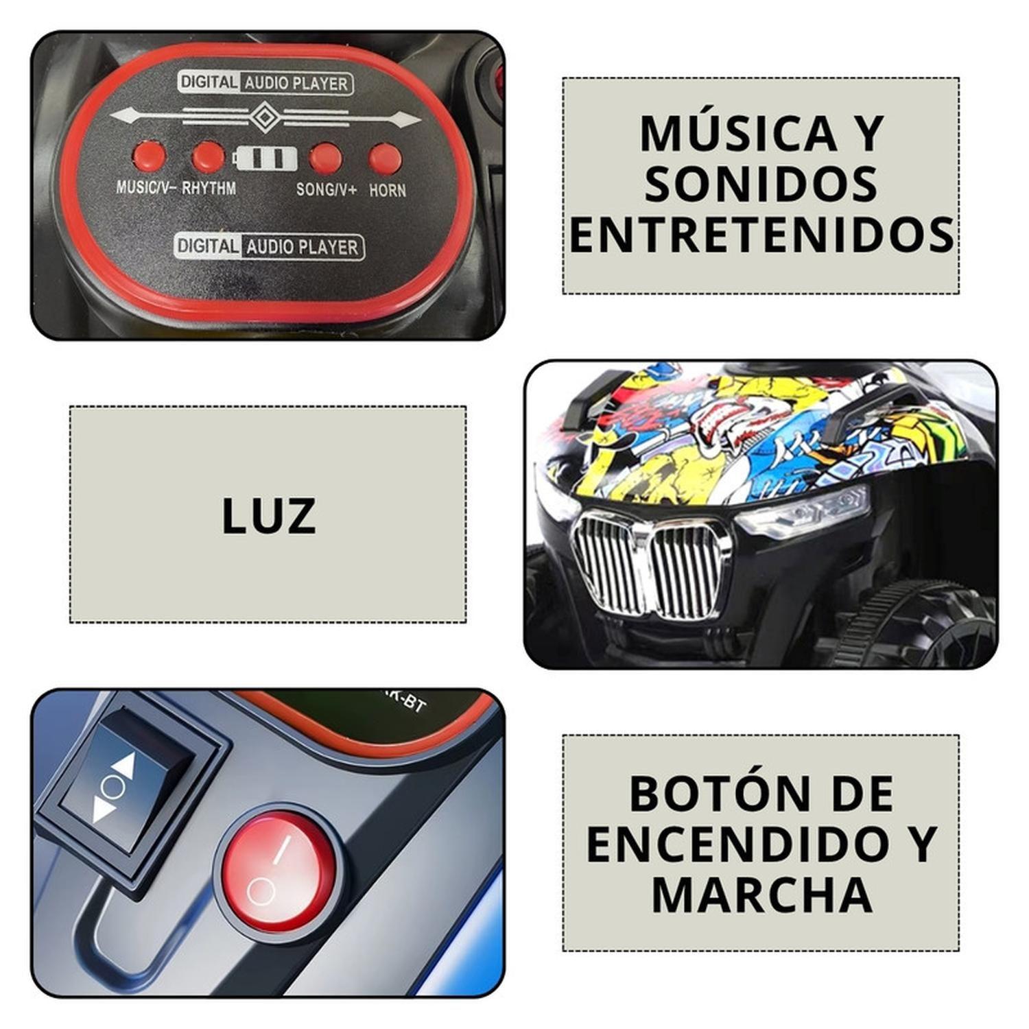 Cuatrimoto Auto Electrico Infantil Luz Sonido Bateria Yellow-4