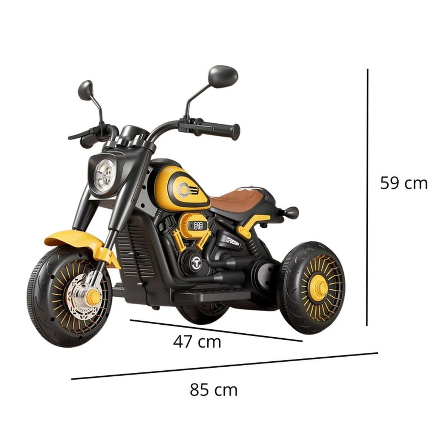 Moto Juguete Auto Electrico Infantil Bateria M818 Amarilla-2