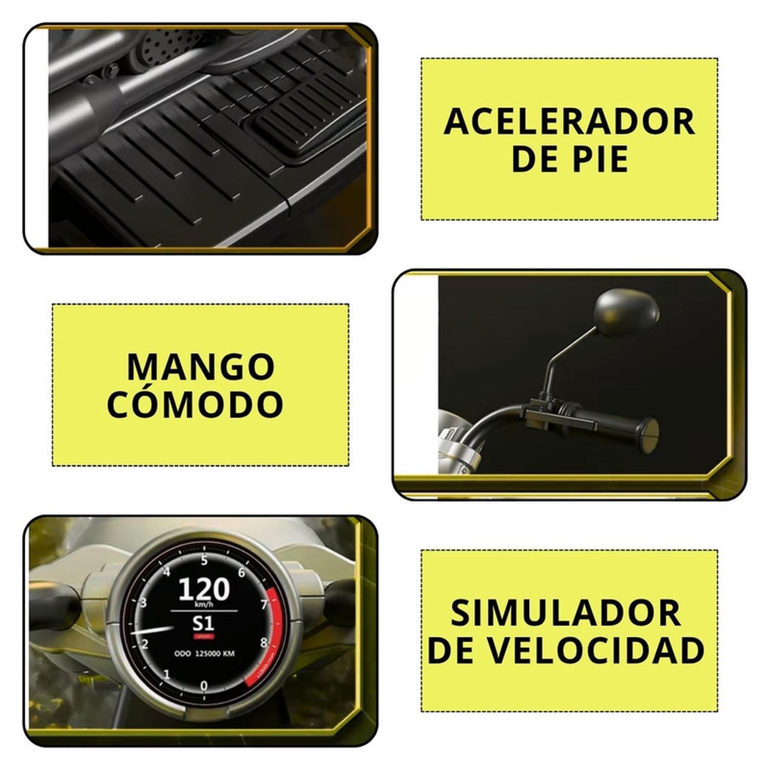 Moto Juguete Auto Electrico Infantil Bateria M818 Amarilla-6