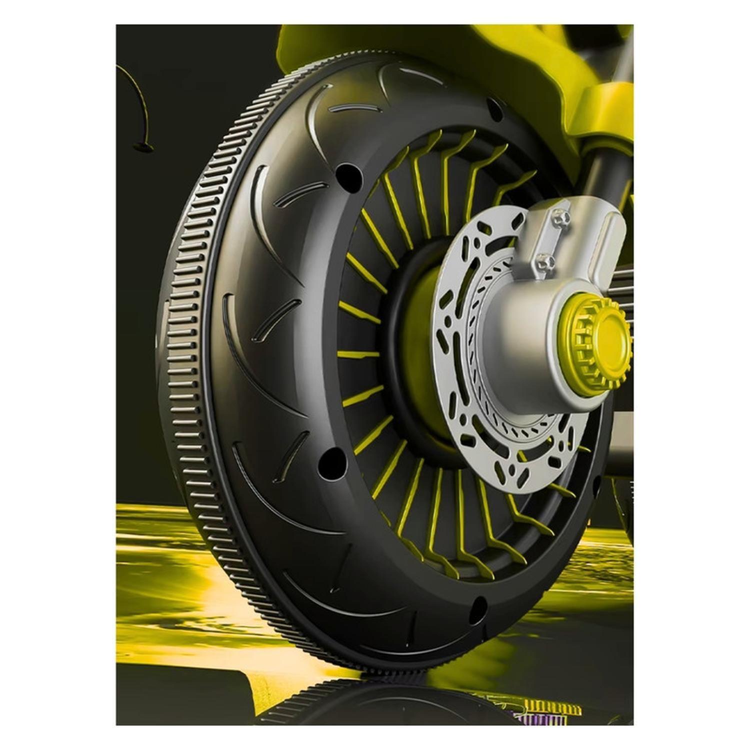 Moto Juguete Auto Electrico Infantil Bateria M818 Amarilla-8