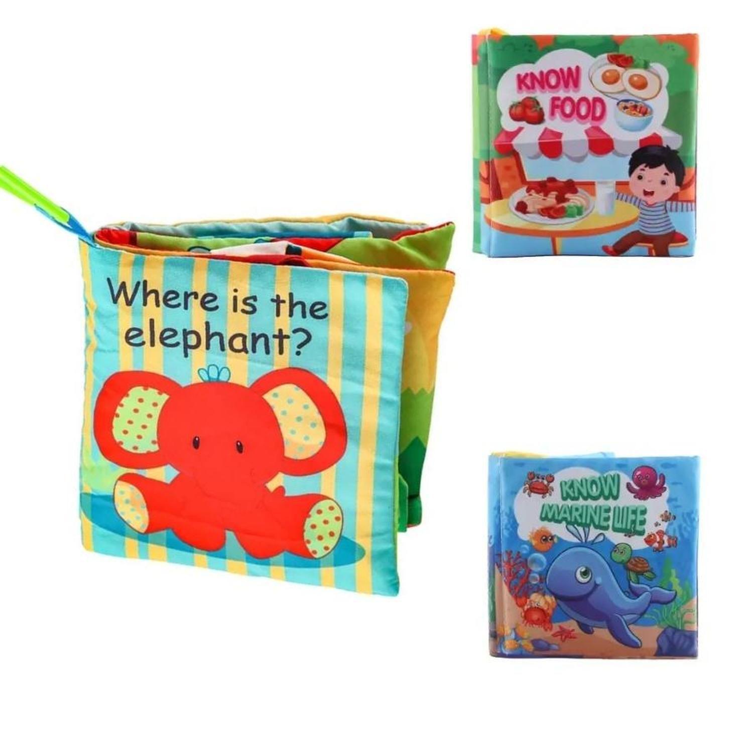 Pack 3 Libro Sensorial 3D Colas Interactivo Cognitivo Tela-0