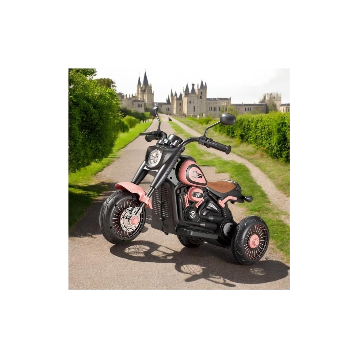 Moto Juguete Auto Electrico Infantil Bateria M818 Rosa-3