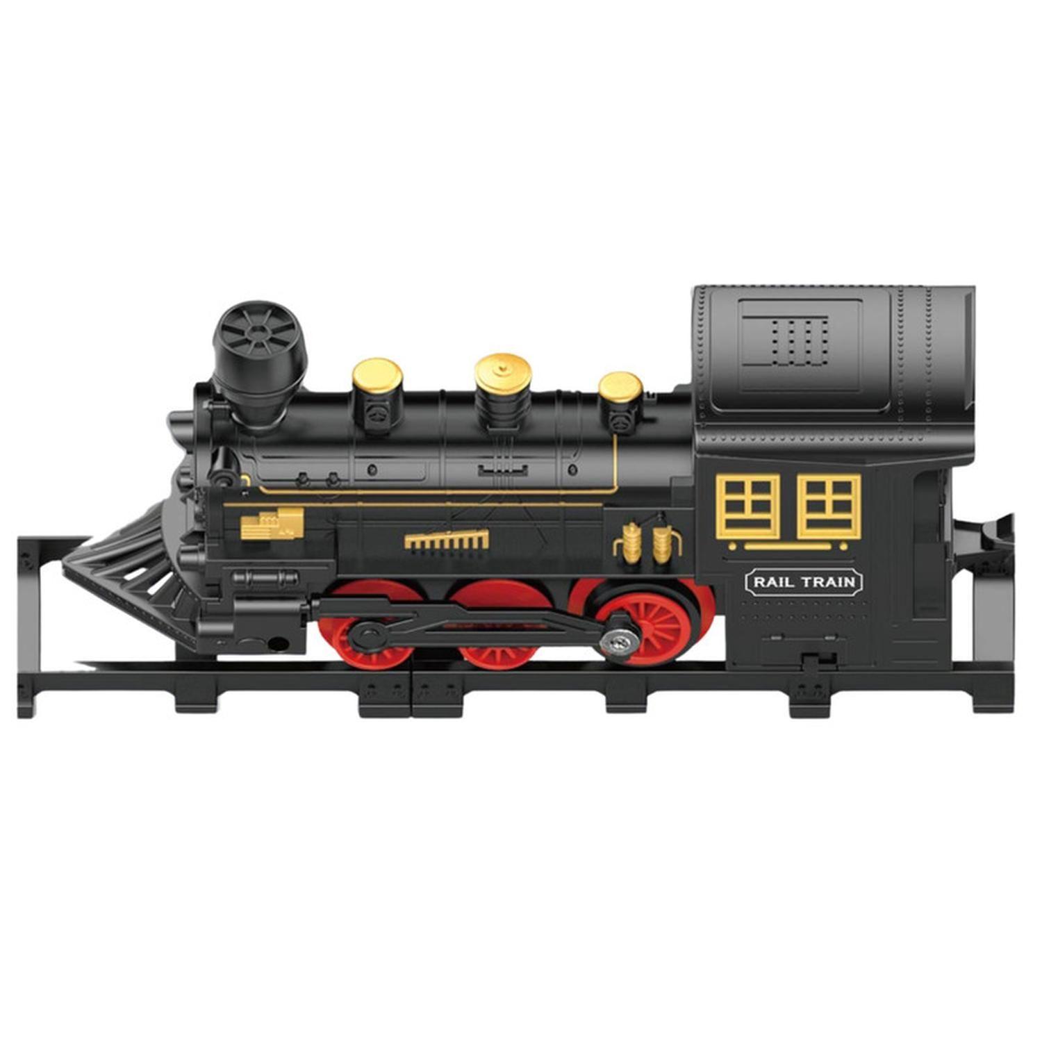 Tren De Juguete Pista 4 Vagones Bomberos Luz Sonido Humo-8