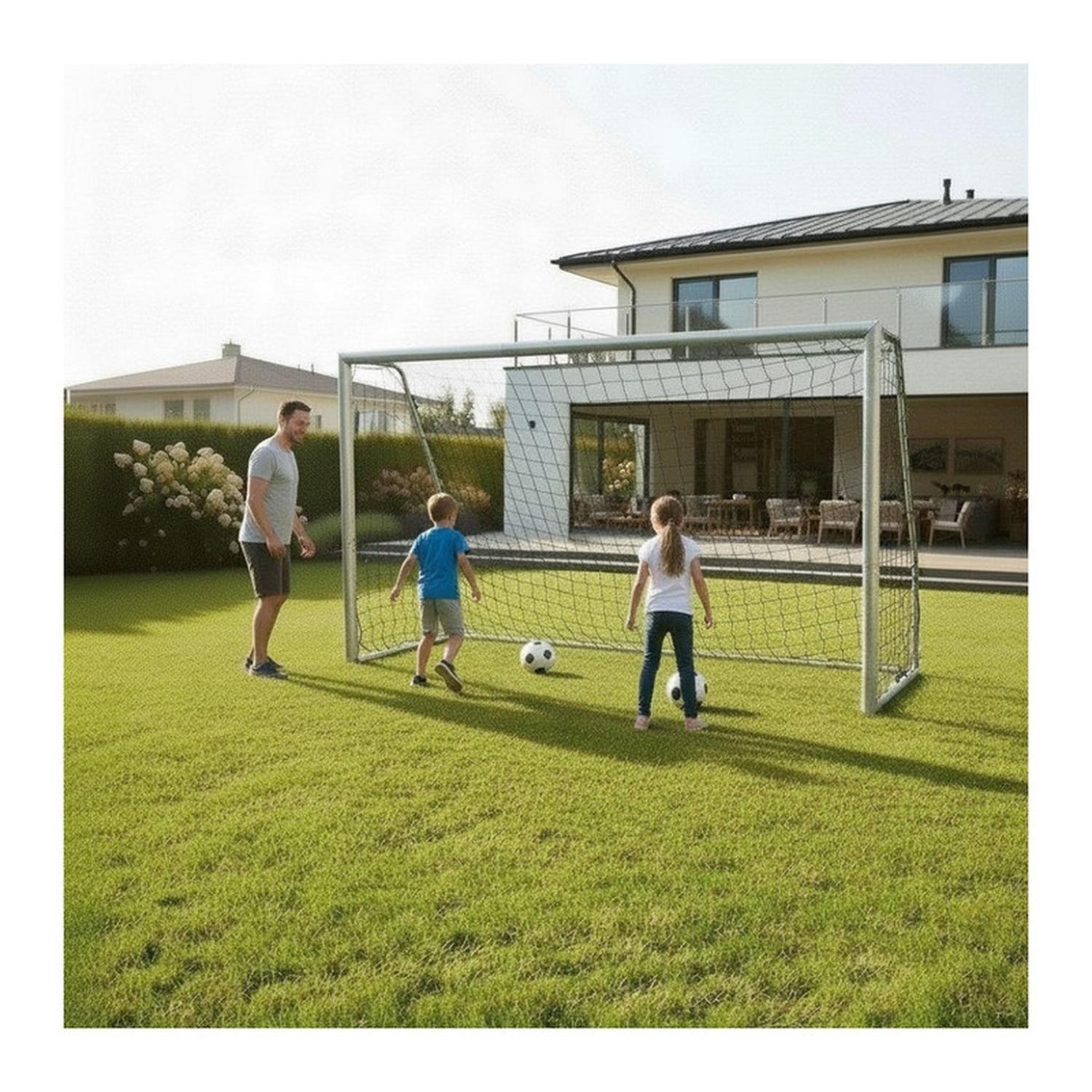 Set de 2 Arcos De Fútbol Grandes Metálico 300x200 Cm-5