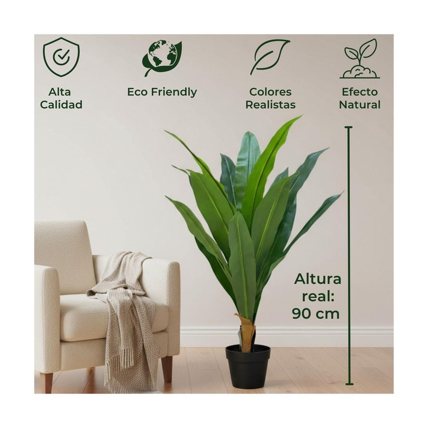 Planta Artificial Dracaena Hojas Largas 90 cm-3