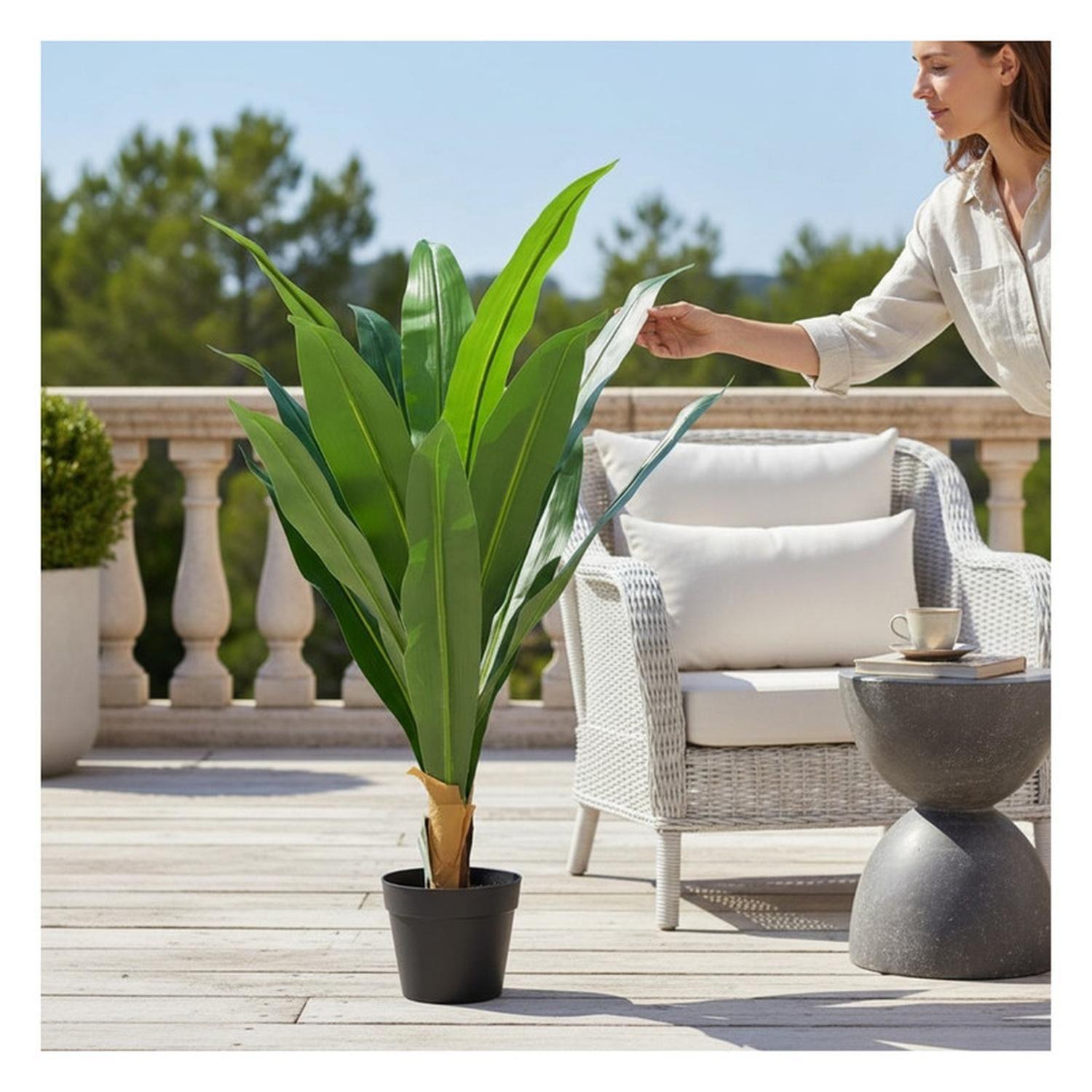 Planta Artificial Dracaena Hojas Largas 90 cm-6