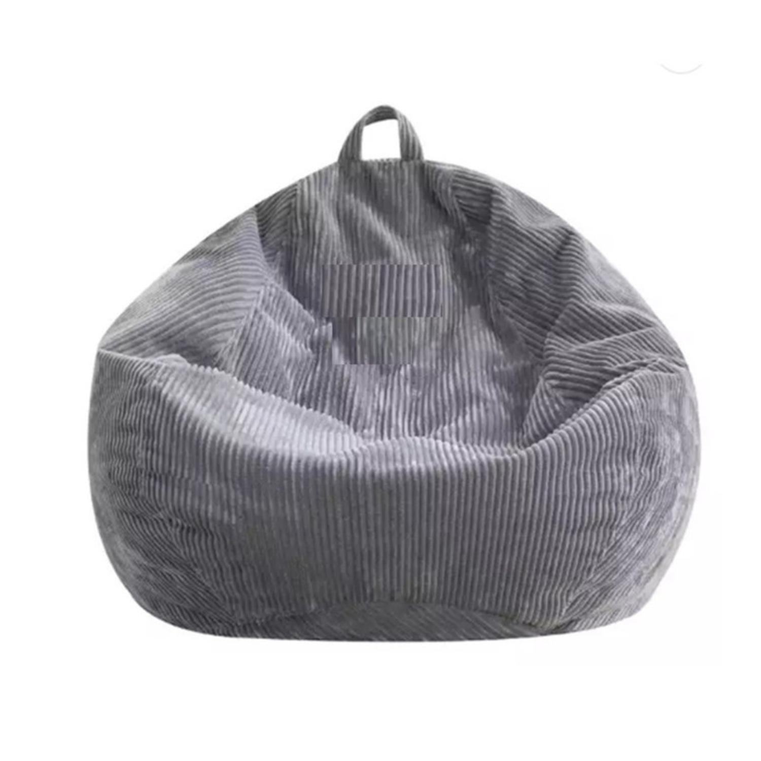Puff Pera De Cotelé. 100 X 120 Cm. Gris-3