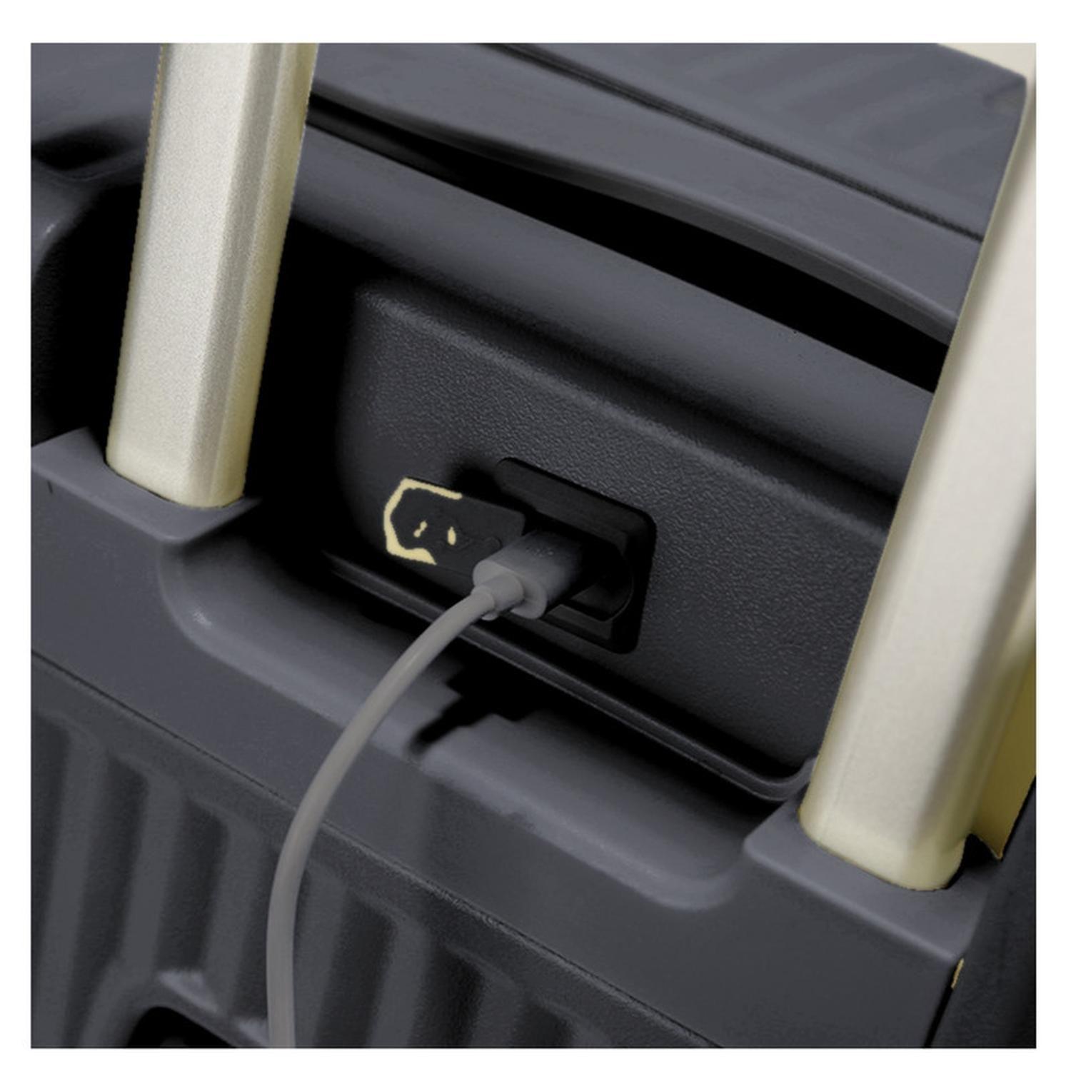Maleta Tapa Dura Moderna 57x35x23 cm Porta Vaso USB Negra-7