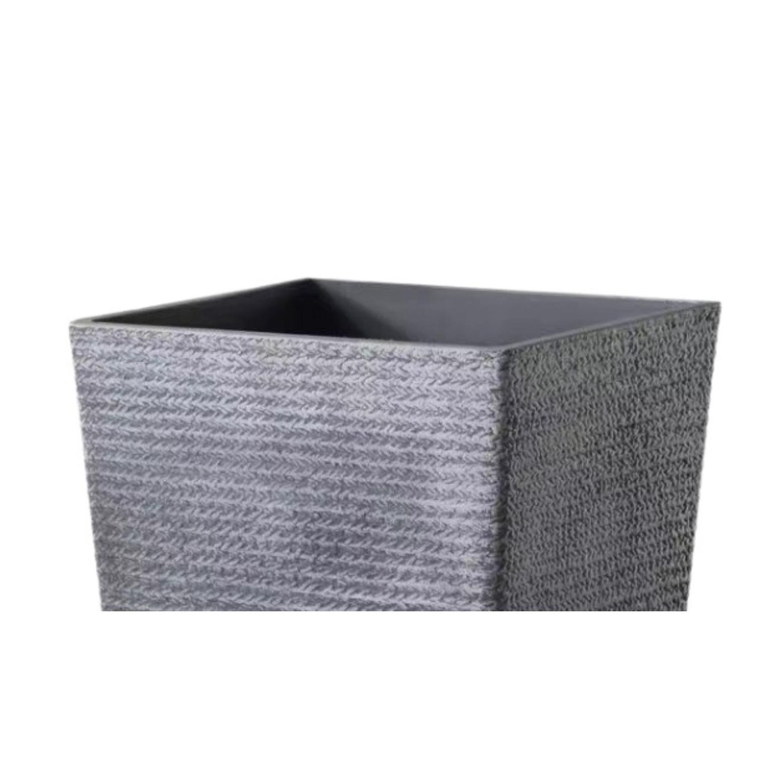 Macetero Grande. Simil Piedra. 54X30X30 Cm. Gris-6