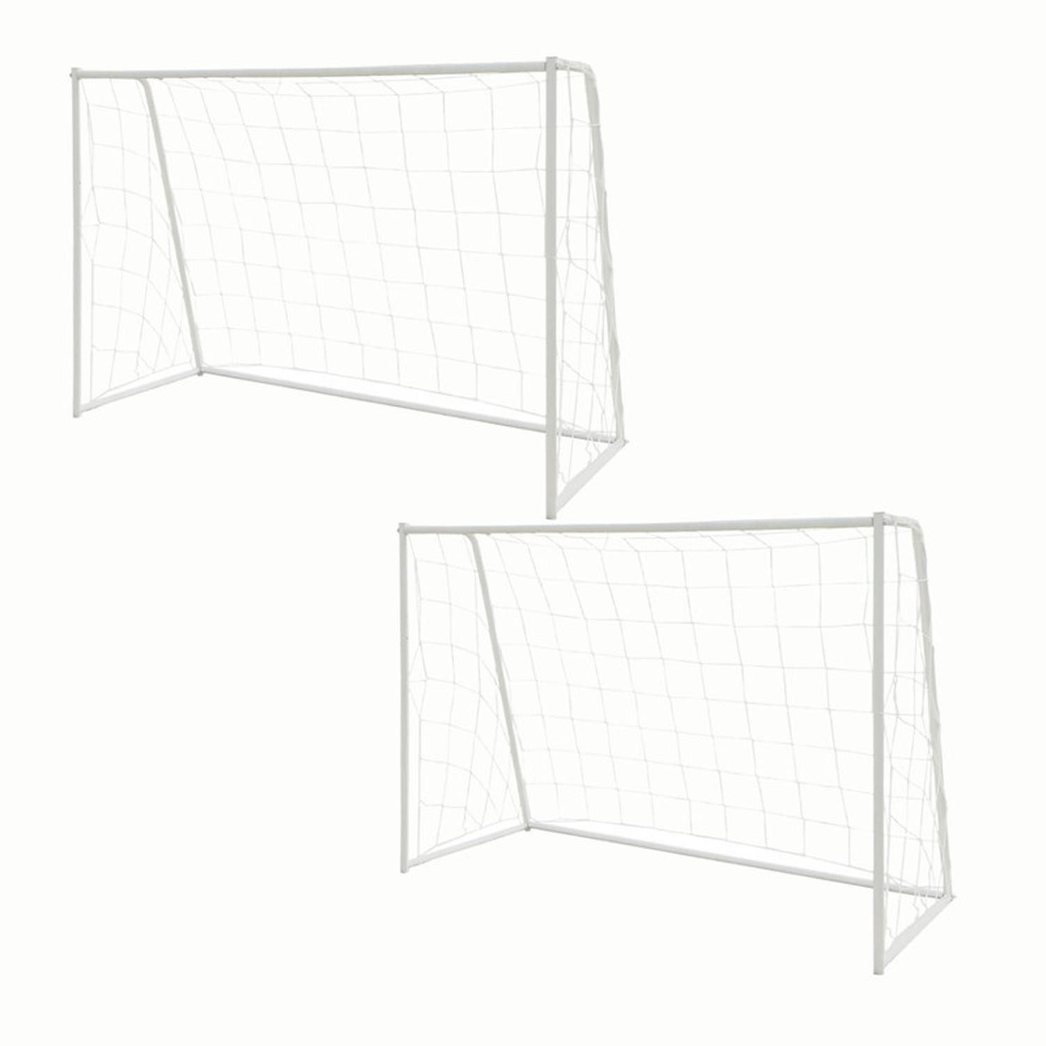 Set de 2 Arcos De Fútbol Metálico 180x120x65 Cm-0