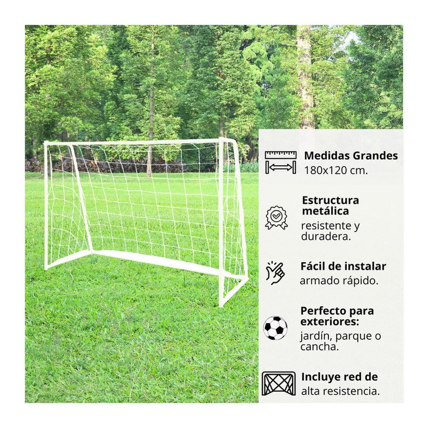 Set de 2 Arcos De Fútbol Metálico 180x120x65 Cm-4