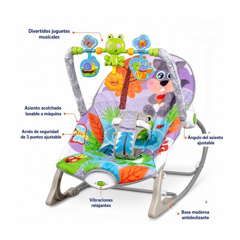 Silla Nido Vibratoria Infantil Musical Bebe Dream-4