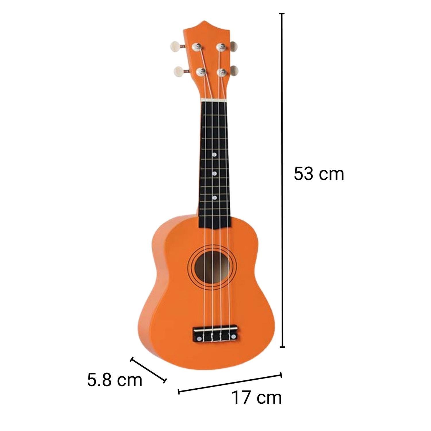 Ukelele 21". Incluye Funda. Color Naranjo-3