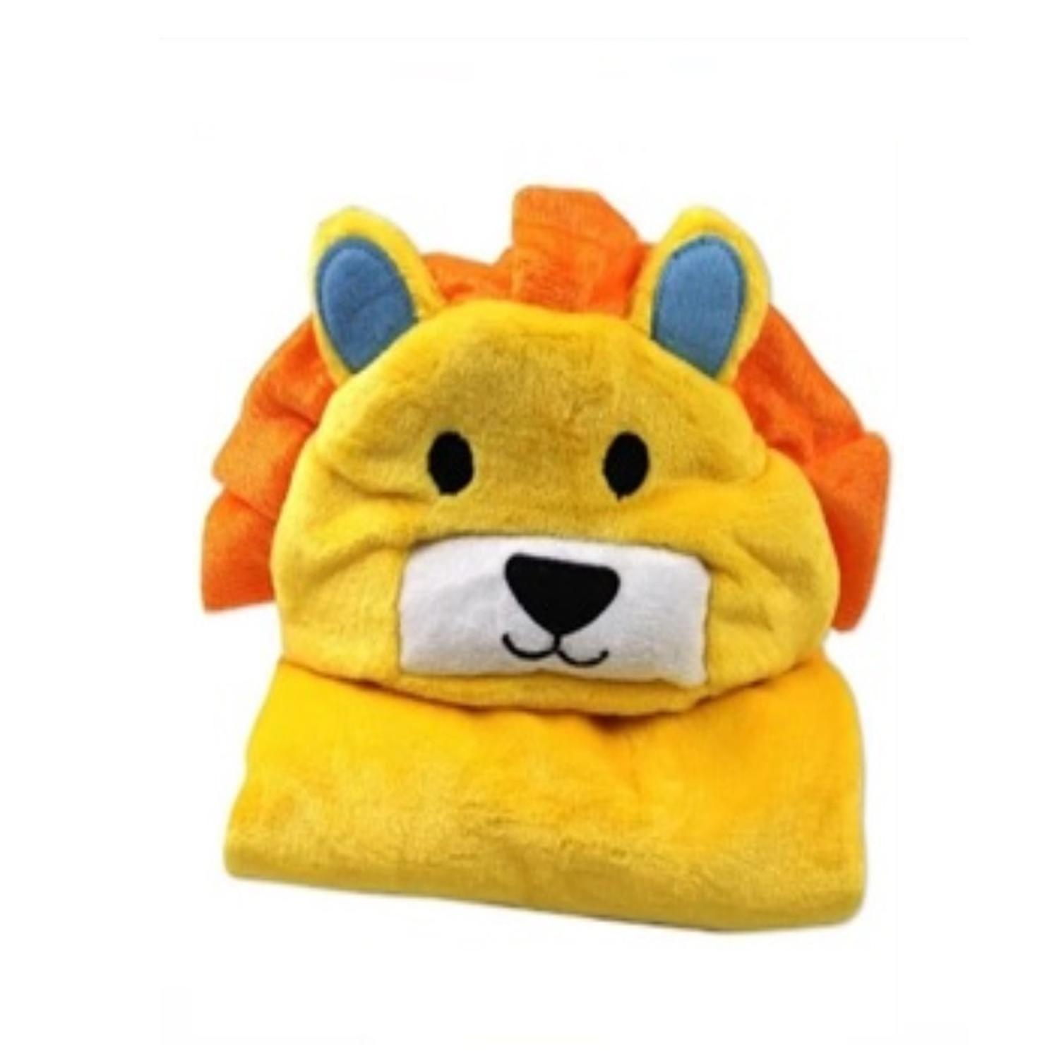 Toalla Bebe Con Capucha Leon Amarillo-1