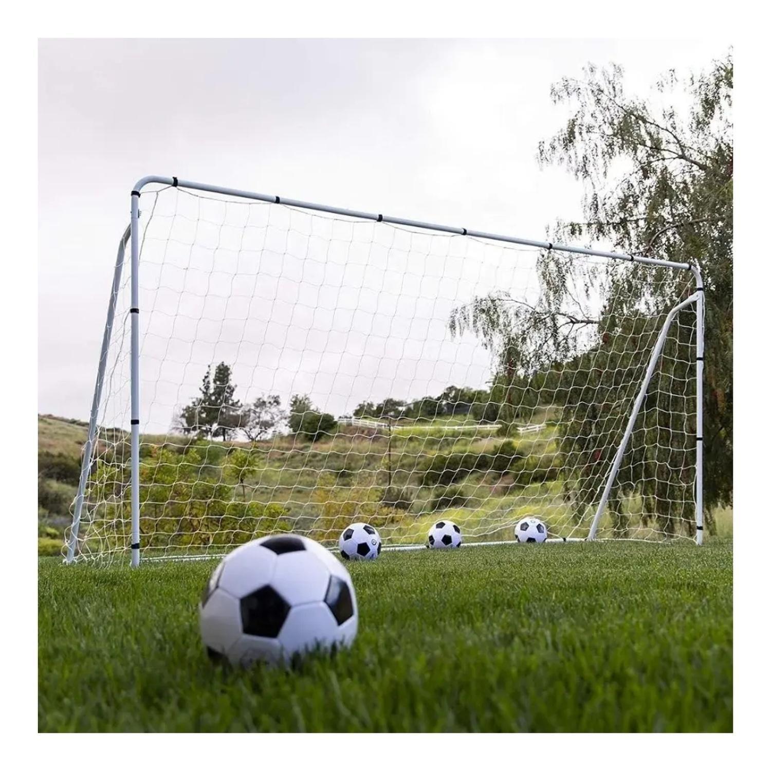 Arco De Futbol Metalico 240 X 150 + Red Desarmable-5